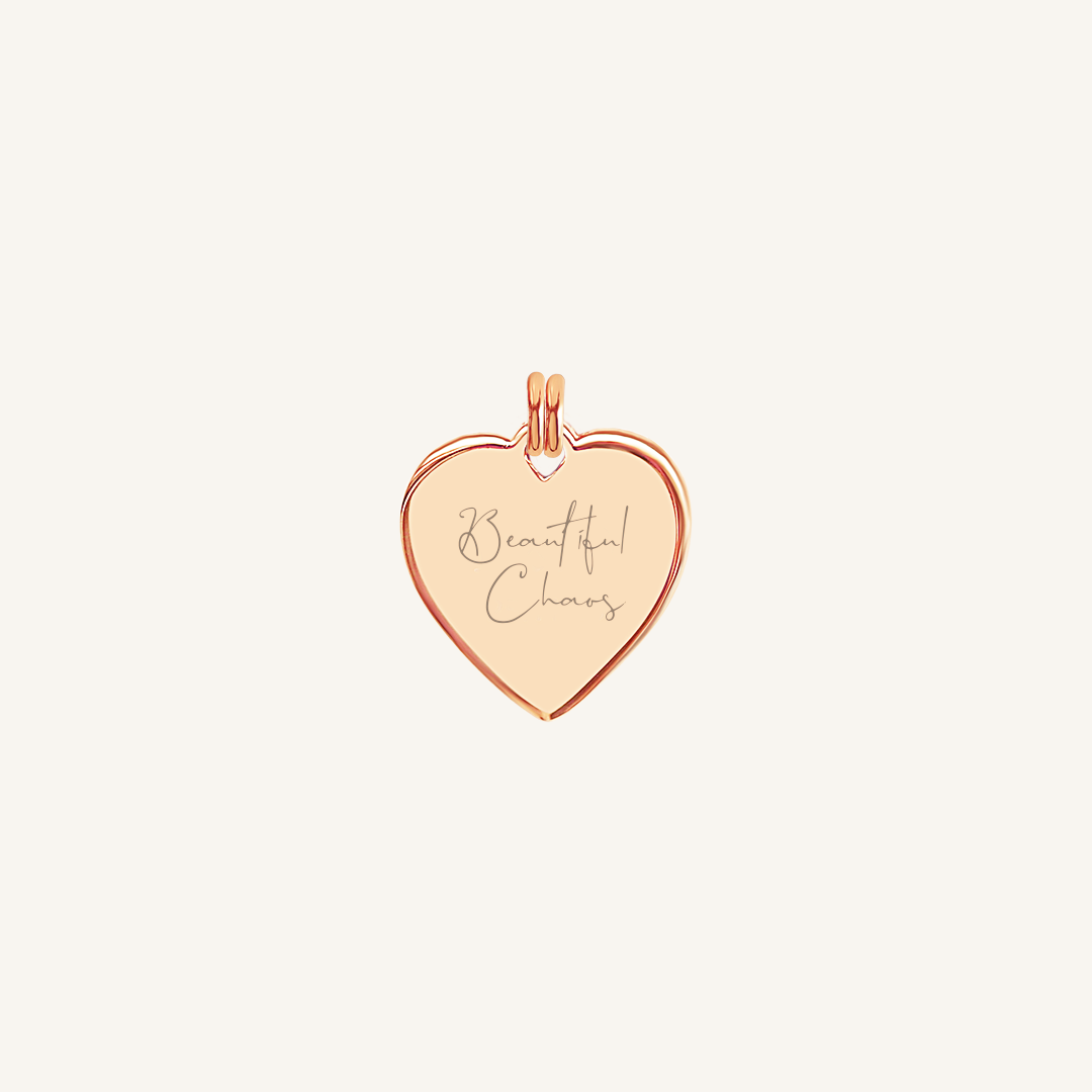 Etch Behold Heart Charm Necklace - Jessica Urlichs Inspired Jewelry for Women - Perfect for Valentine's Day Gifts, Anniversary Presents & Romantic Occasions