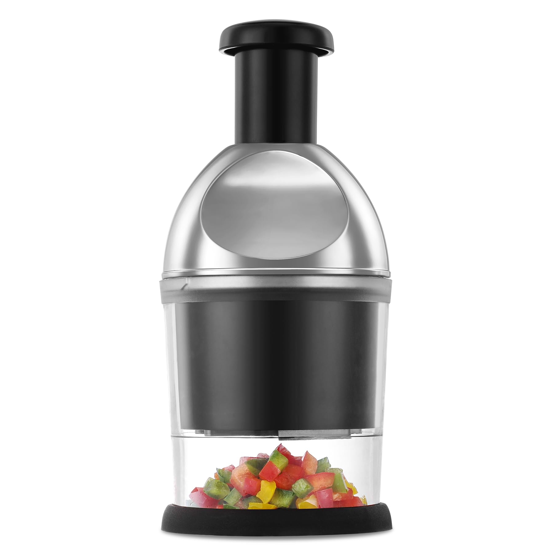 Manual Food Chopper - Easy Clean Hand Dicer for Onions, Garlic, Nuts, Tomatoes, Peppers & Celery | Perfect for Meal Prep, Salads & Cooking | Kitchen Gadget for Fast Chopping & Slicing