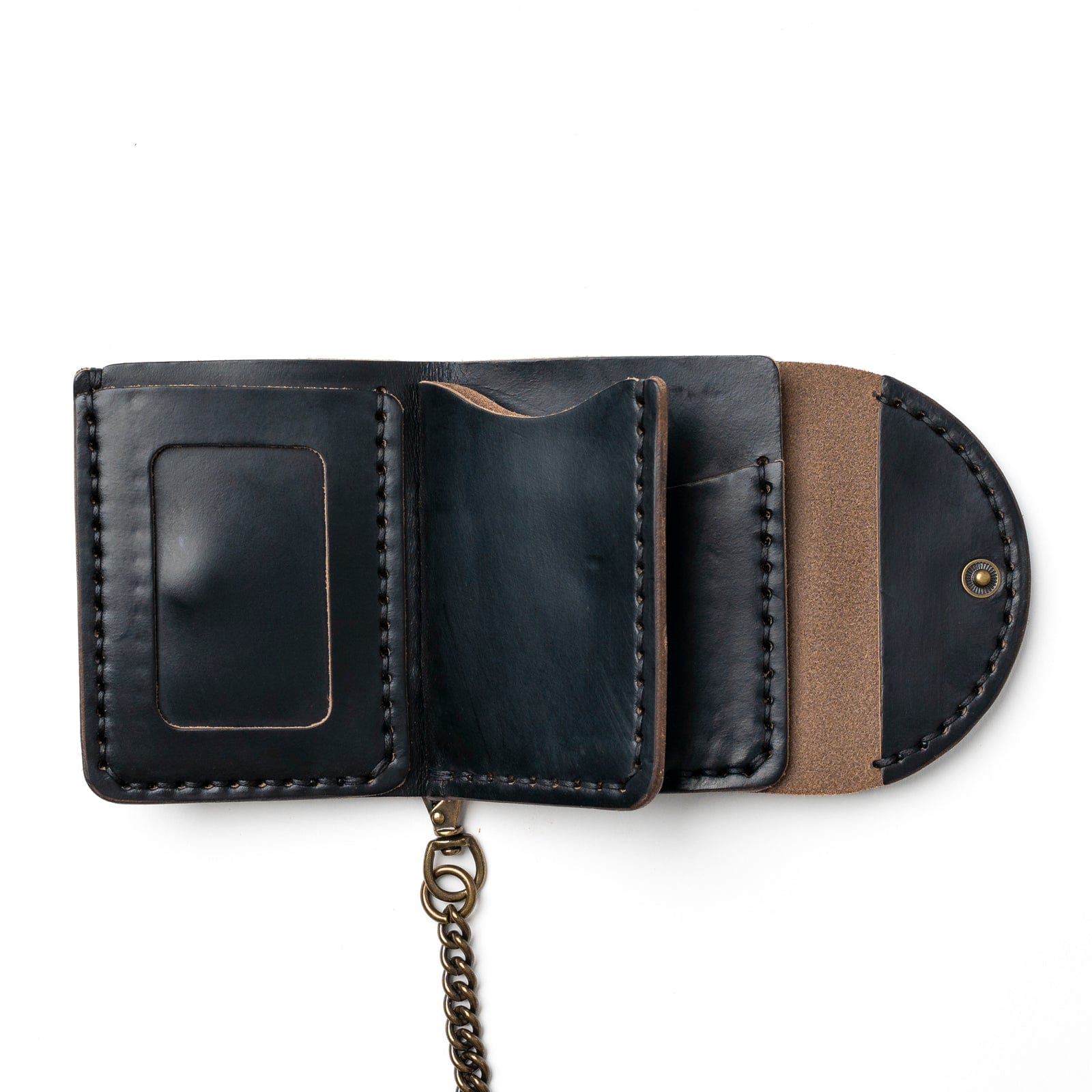 Genuine Leather Biker Wallet for Men - RFID Blocking Slim Minimalist Design - Perfect for Motorcycle Riders & Everyday Carry