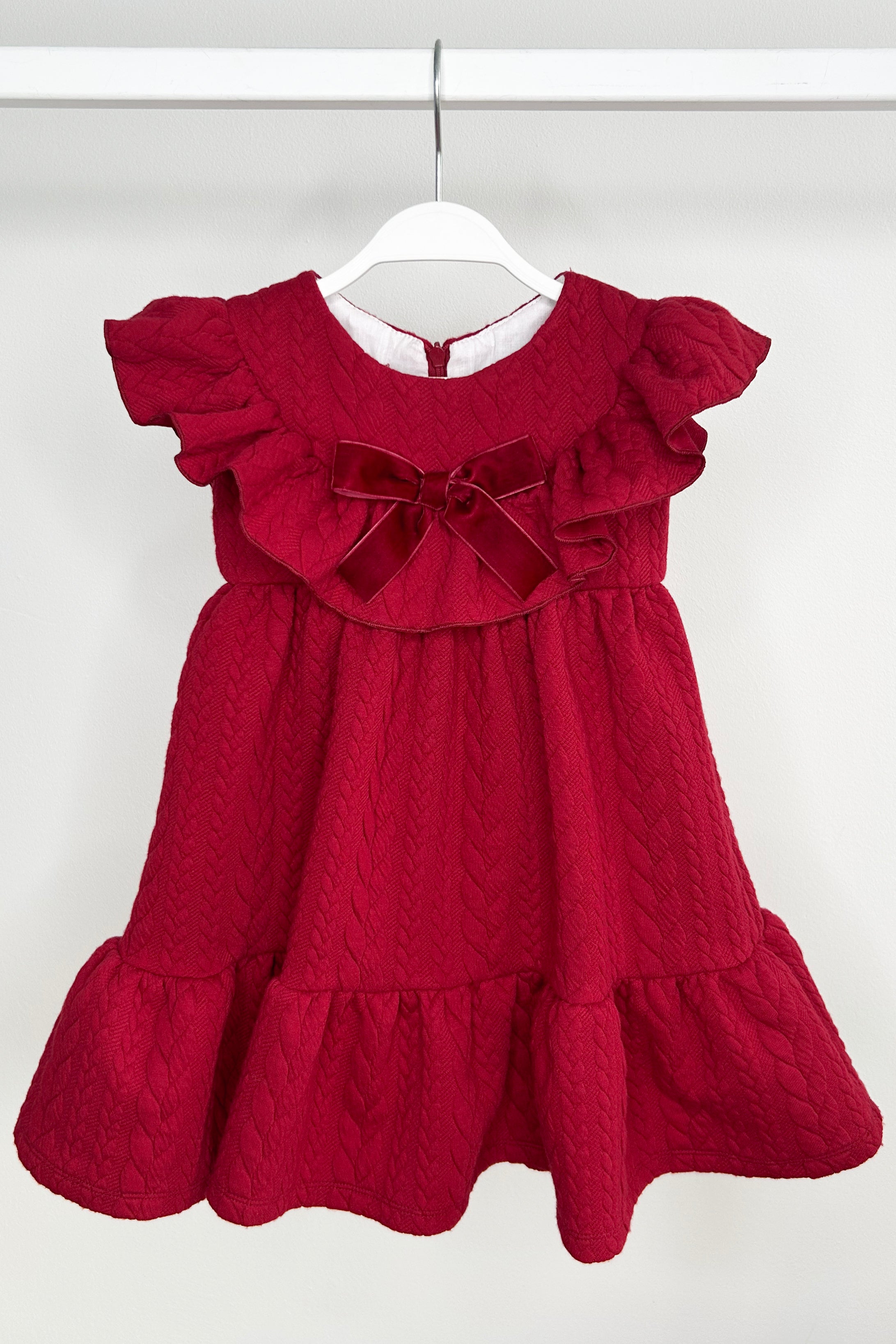 Sylvia Red Cable Knit Sweater Dress for Women - Cozy Winter Pullover Dress for Holiday Parties, Date Nights & Office Wear