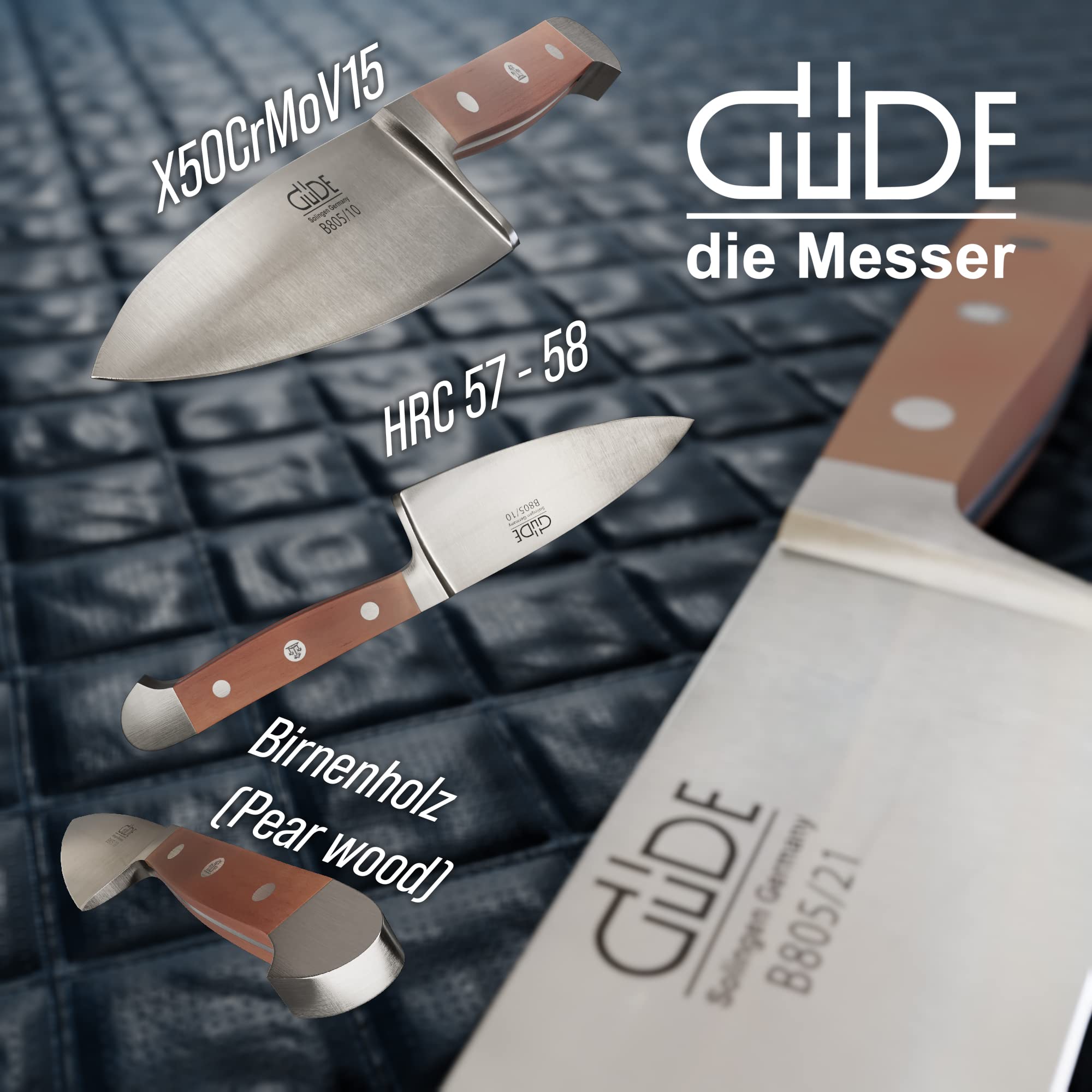 Premium Güde Alpha Pear Series Hand-Forged Cheese Knife - Solingen Germany 1910 - Ice-Hardened Steel Blade - Perfect for Cheese Boards, Charcuterie & Gourmet Entertaining