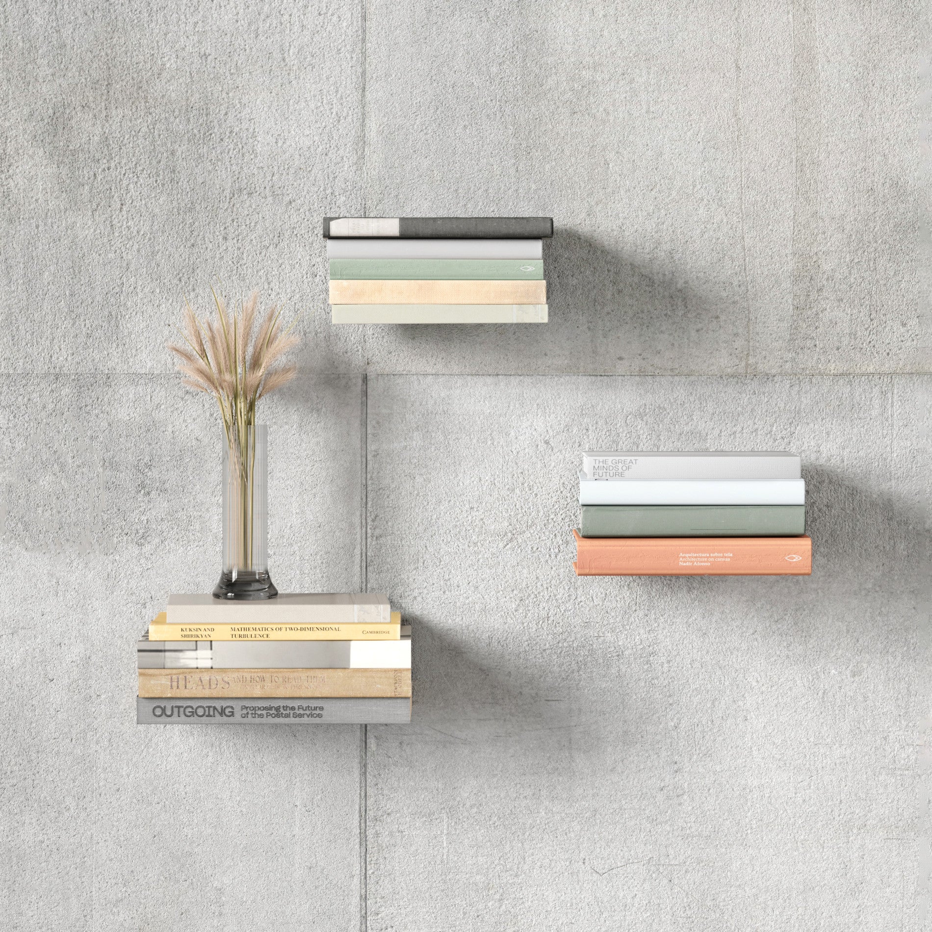 3-Piece Conceal Shelves Set - Hidden Floating Shelves for Wall Storage - Perfect for Living Room, Bedroom, and Bathroom Organization