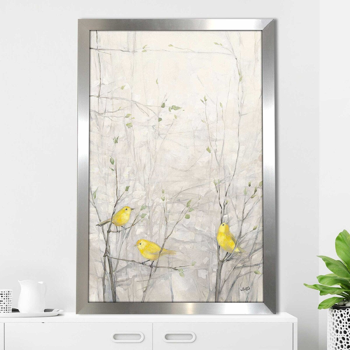 Birds in Trees I by Julia Purinton - Premium Acrylic Wall Art Print - Nature Inspired Home Decor for Living Room, Bedroom & Office