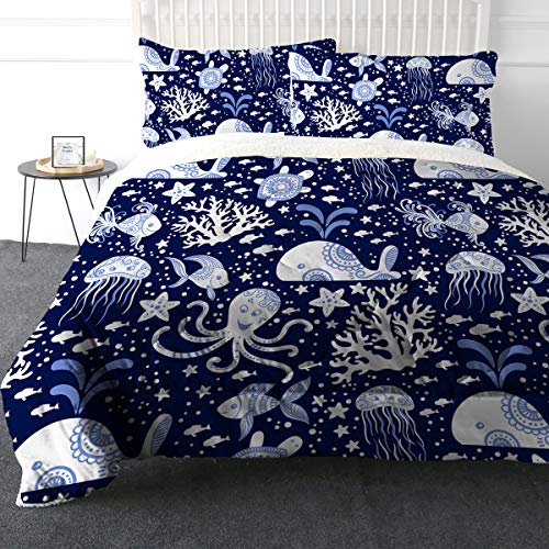 Navy Octopus and Fish