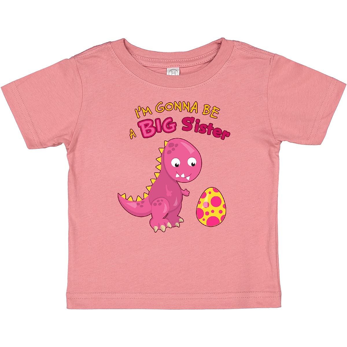 Inktastic Dinosaur Future Big Sister Toddler T-Shirt - Cute Dino Graphic Tee for Toddler Girls - Perfect for Sibling Announcement, Birthday Gifts & Family Events