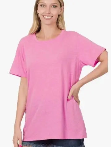 Stylish Mauve Short Sleeve T-Shirt for Women | Soft Breathable Cotton Summer Top | Perfect for Casual Outings, Beach Wear & Everyday Comfort