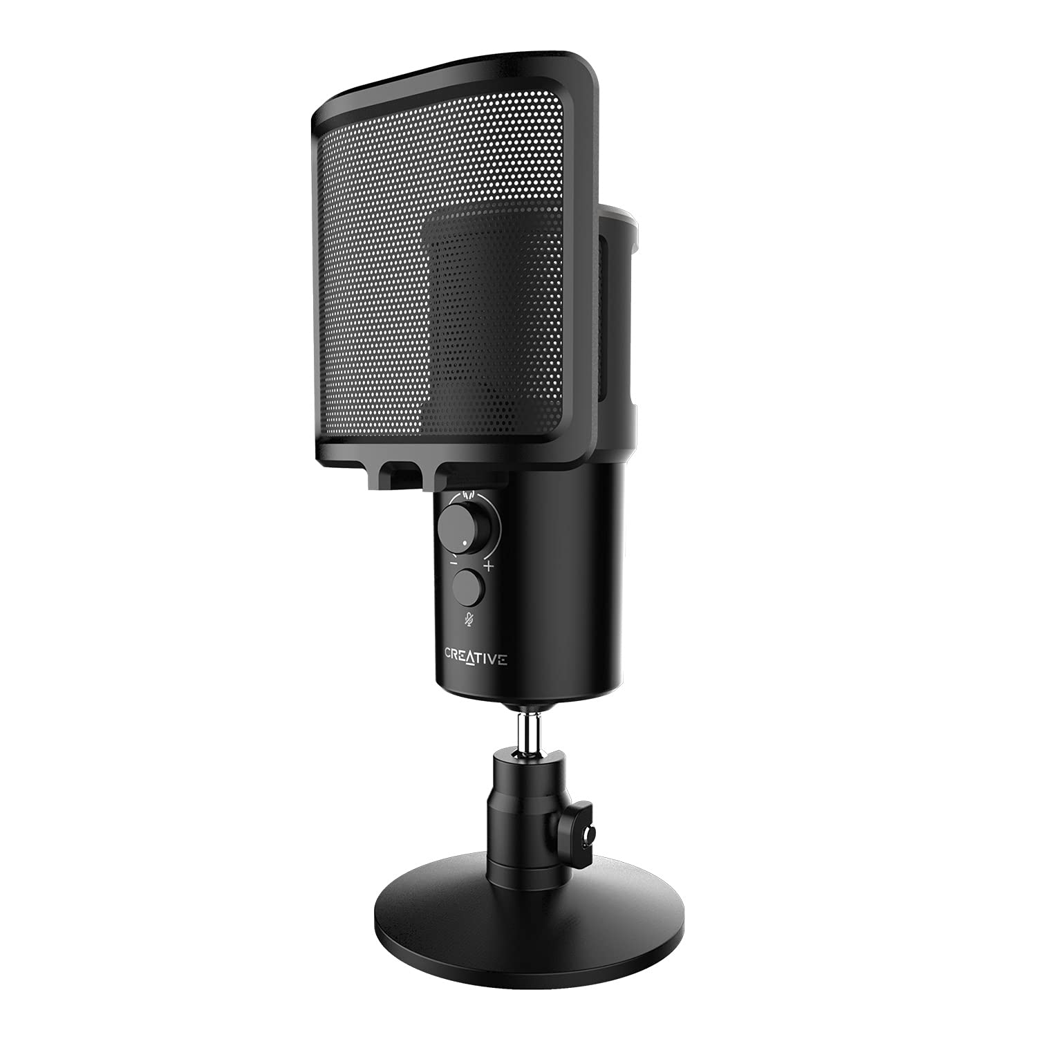 Creative Live! Mic M3 Professional USB Microphone - 24-bit/96kHz Studio Recording, Cardioid/Omni Polar Patterns, Built-in Monitoring & Mute, Detachable Pop Filter & Stand - Perfect for Podcasting, Streaming, Gaming & Voiceovers