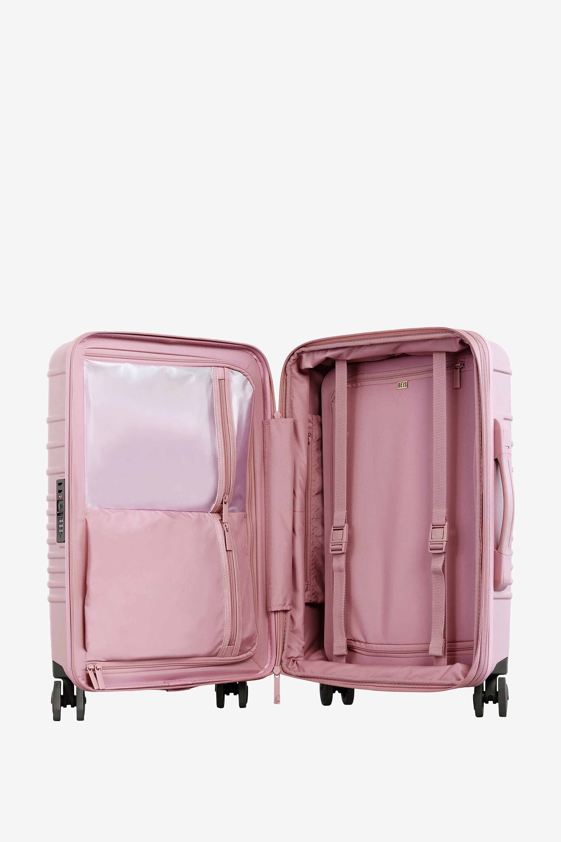 Atlas Pink Carry On Roller Luggage - Lightweight Spinner Suitcase for Travel, Business Trips & Weekend Getaways