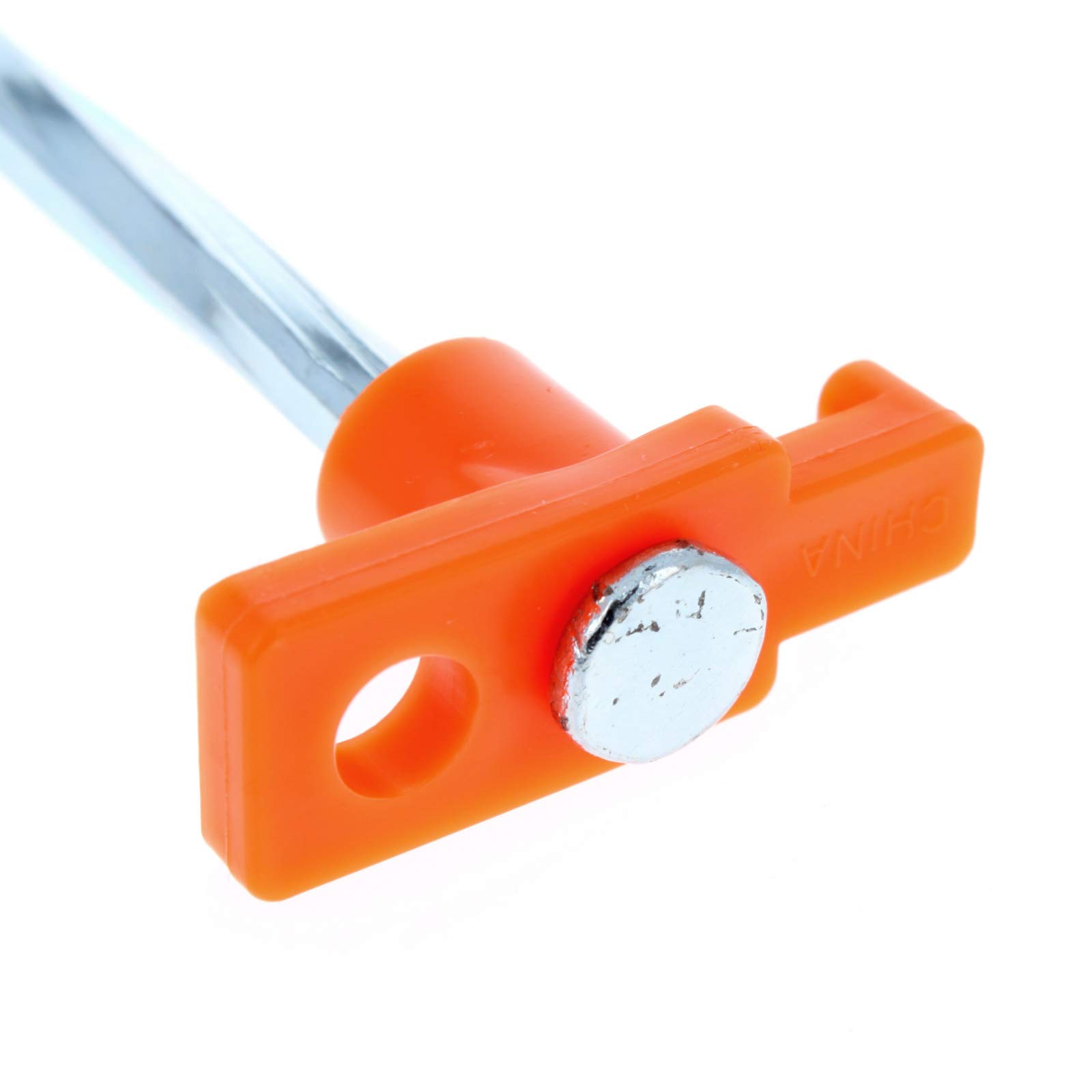 ASR Outdoor (8 Pack) Heavy Duty Galvanized Steel Tent Stakes with PVC Coating - Universal for Camping, Canopy, Tarp, and Outdoor Shelter - Orange - Perfect for Beach, Backpacking, and Festival Use