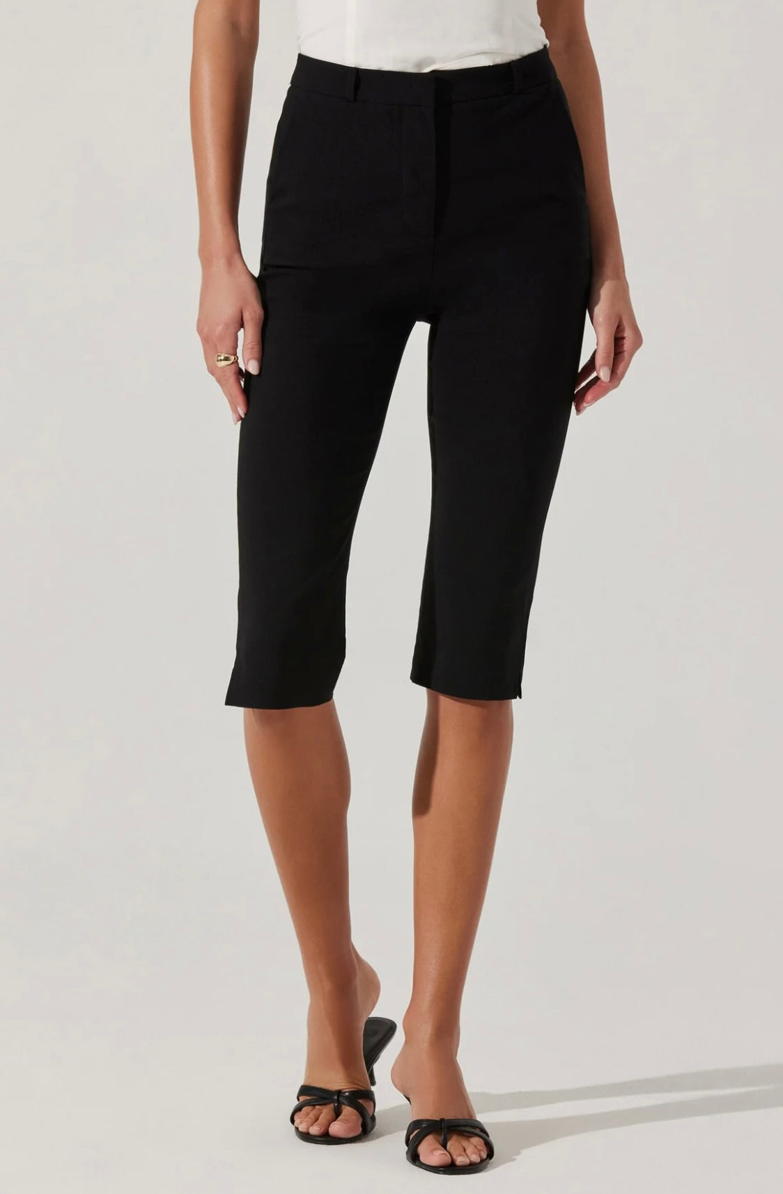 Cardin Slim Fit Capri Pants for Women - Stretchy High Waist Ankle Pants - Comfortable Casual & Work Pants for Office, Travel & Everyday Wear