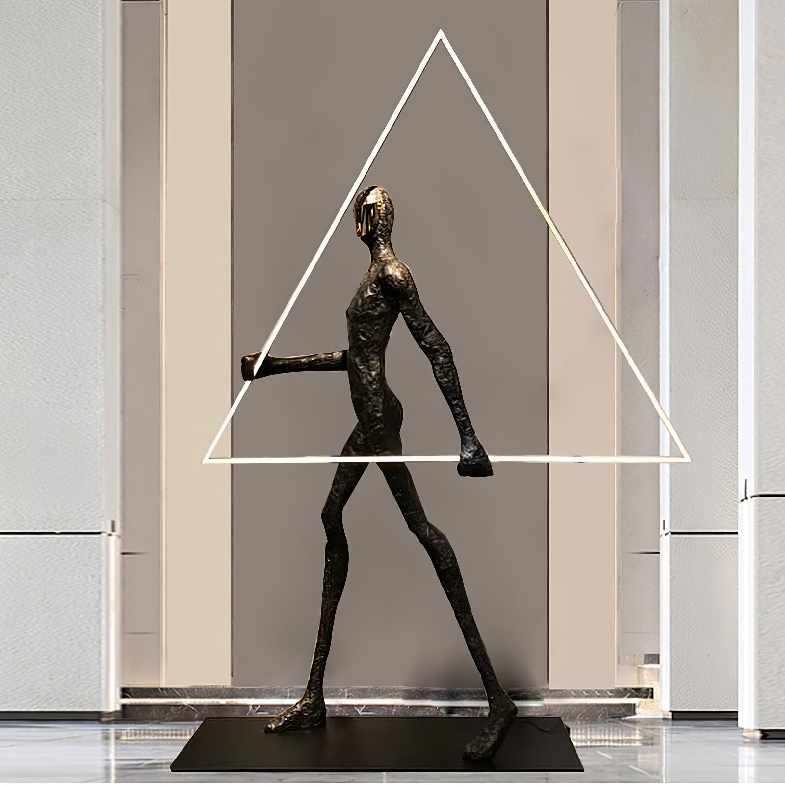 Modern Aeon Sculpture Floor Lamp - Elegant LED Standing Light for Living Room, Bedroom & Office - Dimmable Tall Light Fixture for Home Decor & Ambient Lighting