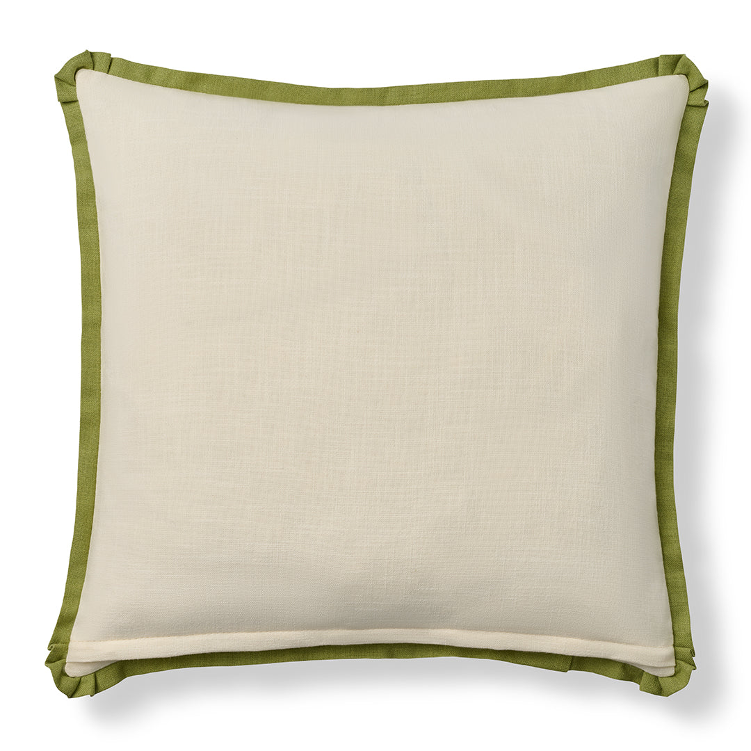 Floral Bird Pillow with Green Border - Decorative Throw Pillow for Living Room, Bedroom, or Nursery - Perfect for Home Decor and Cozy Comfort