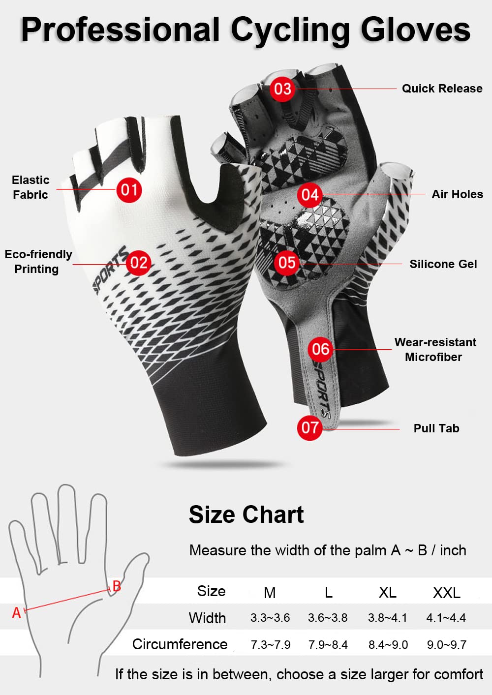Breathable Half Finger Cycling Gloves for Men & Women - Lightweight MTB Bike Gloves for Mountain Biking, Road Cycling & Commuting - Perfect for Summer Riding & Outdoor Sports