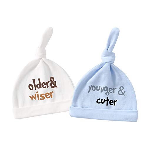 White Blue Older Hat