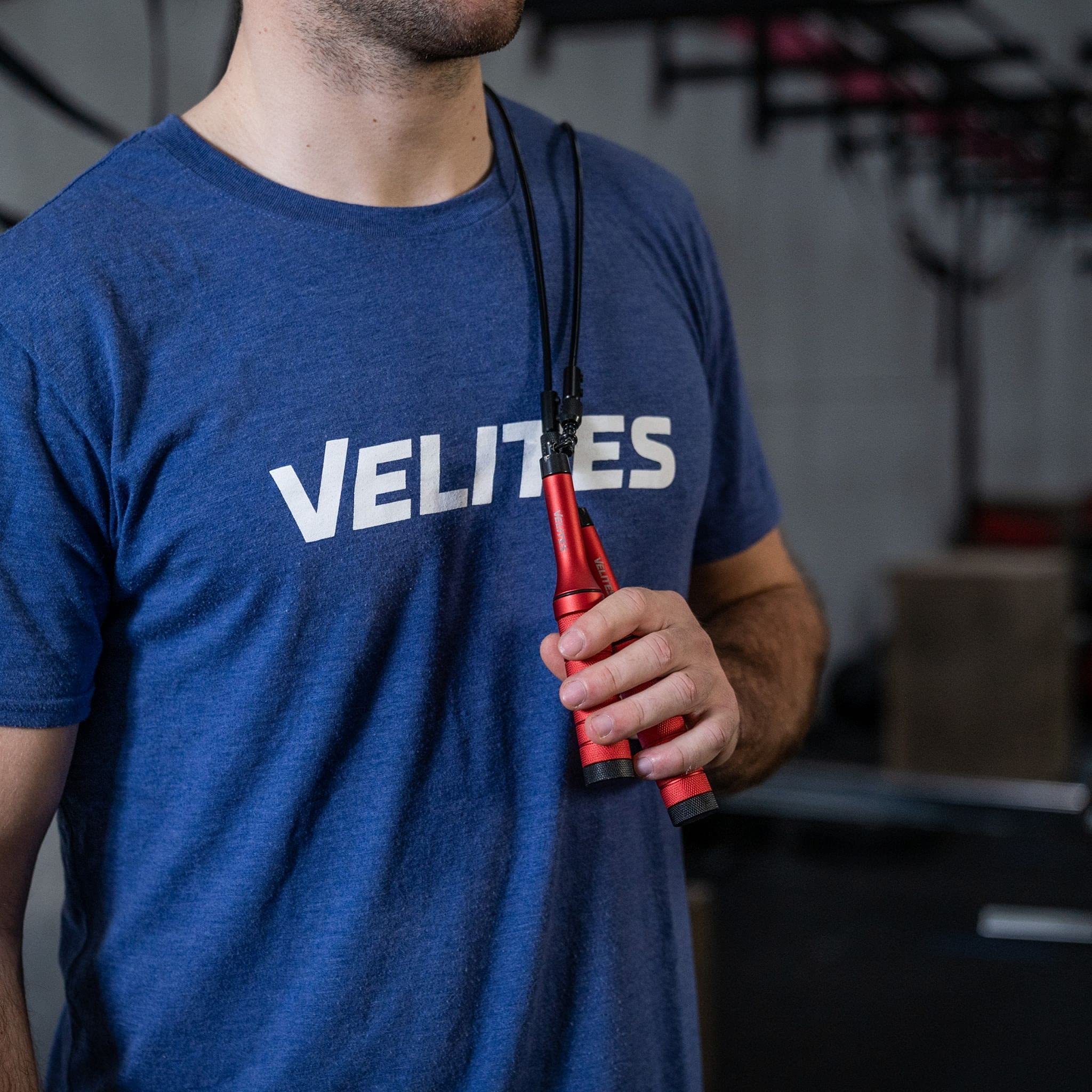 Velites Weighted Jump Rope for Cross Training, Boxing, MMA & Fitness - Adjustable Aluminum Skipping Rope for Home Gym, Cardio & Weight Loss Workouts | Perfect for Athletes & Beginners