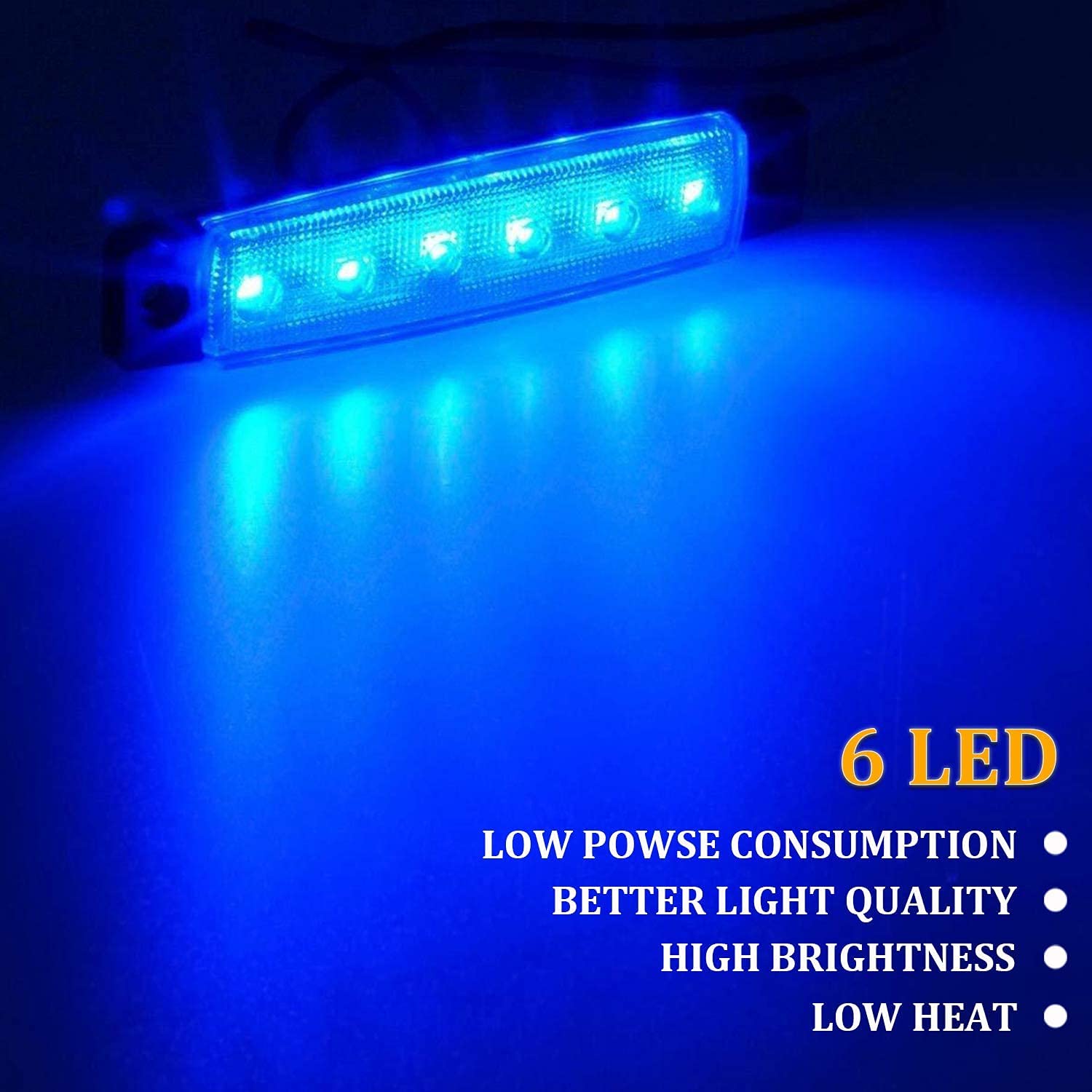 PSEQT 3.9 Inch LED Rock Lights for Cars - 10PCS Blue Underglow Wheel Fender Lights with 100FT 22AWG 2-Pin Extension Cable - Perfect for Off-Road, Truck, Jeep, and Car Customization - Enhance Night Driving & Vehicle Aesthetics