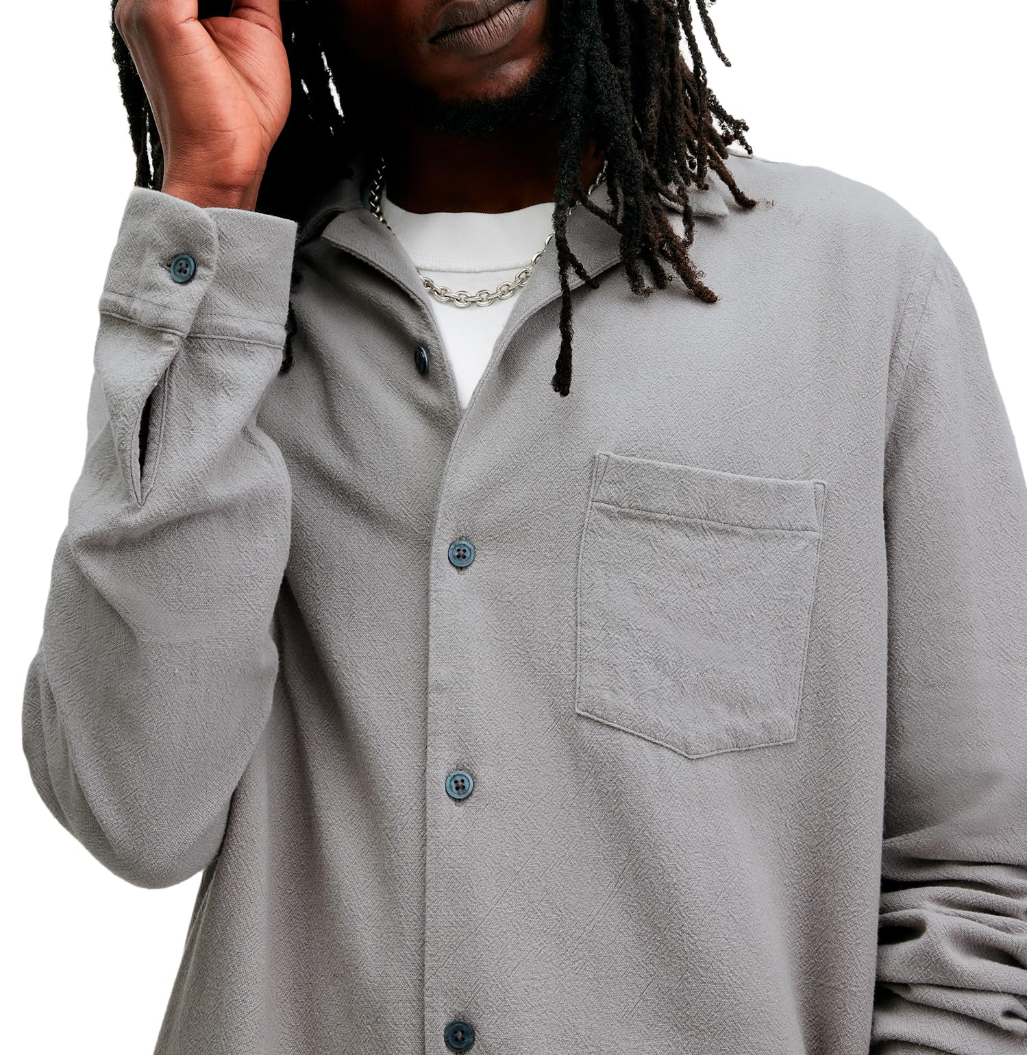 Men's Cudi Long Sleeve Shirt - Comfortable Casual Button Down Shirt for Work & Outdoor Activities | Breathable Cotton Dress Shirt for Business, Office & Date Night