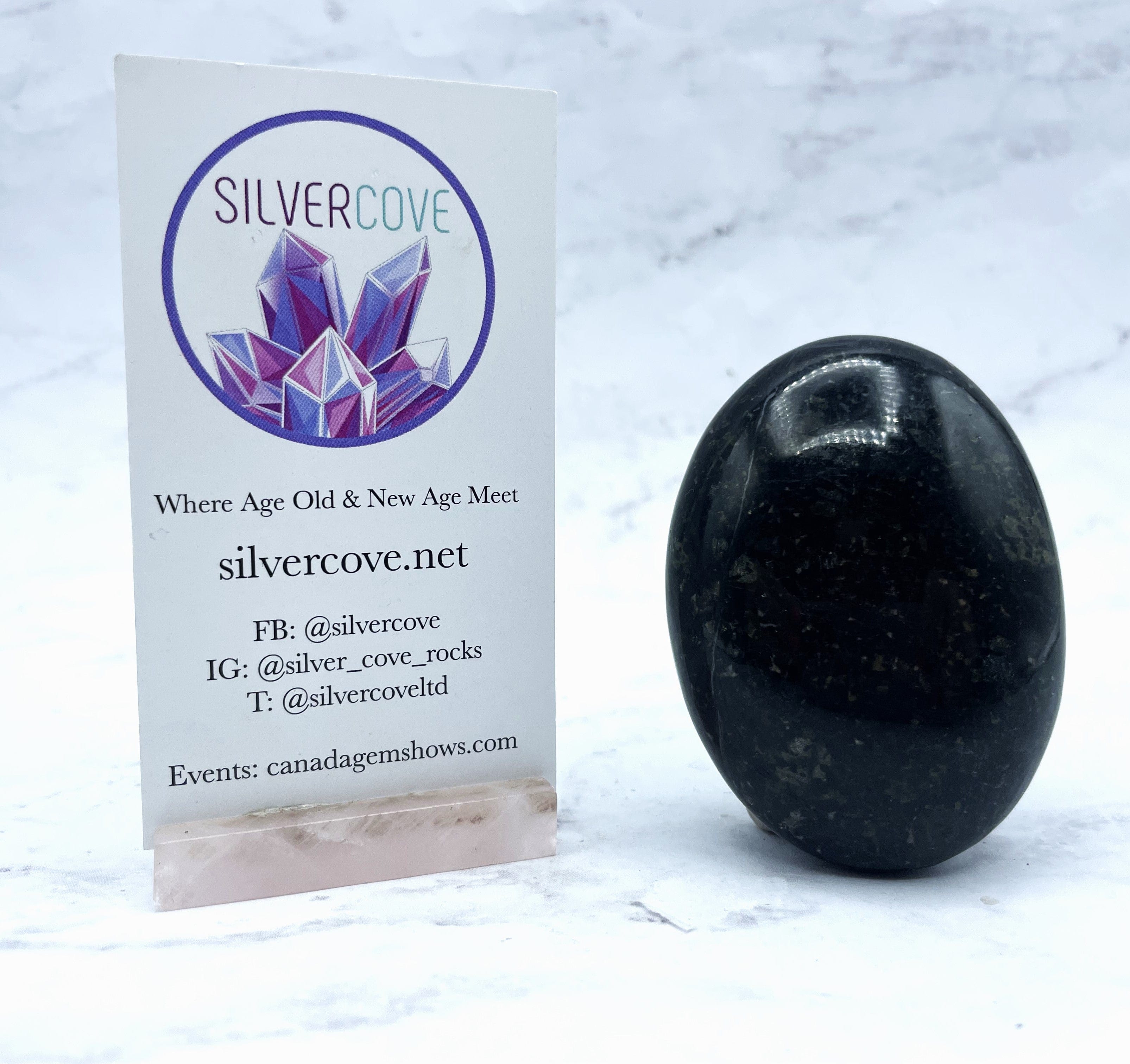Coppernite Palm Stone - Natural Healing Crystal for Stress Relief & Meditation - Perfect for Yoga, Reiki, and Spiritual Practices
