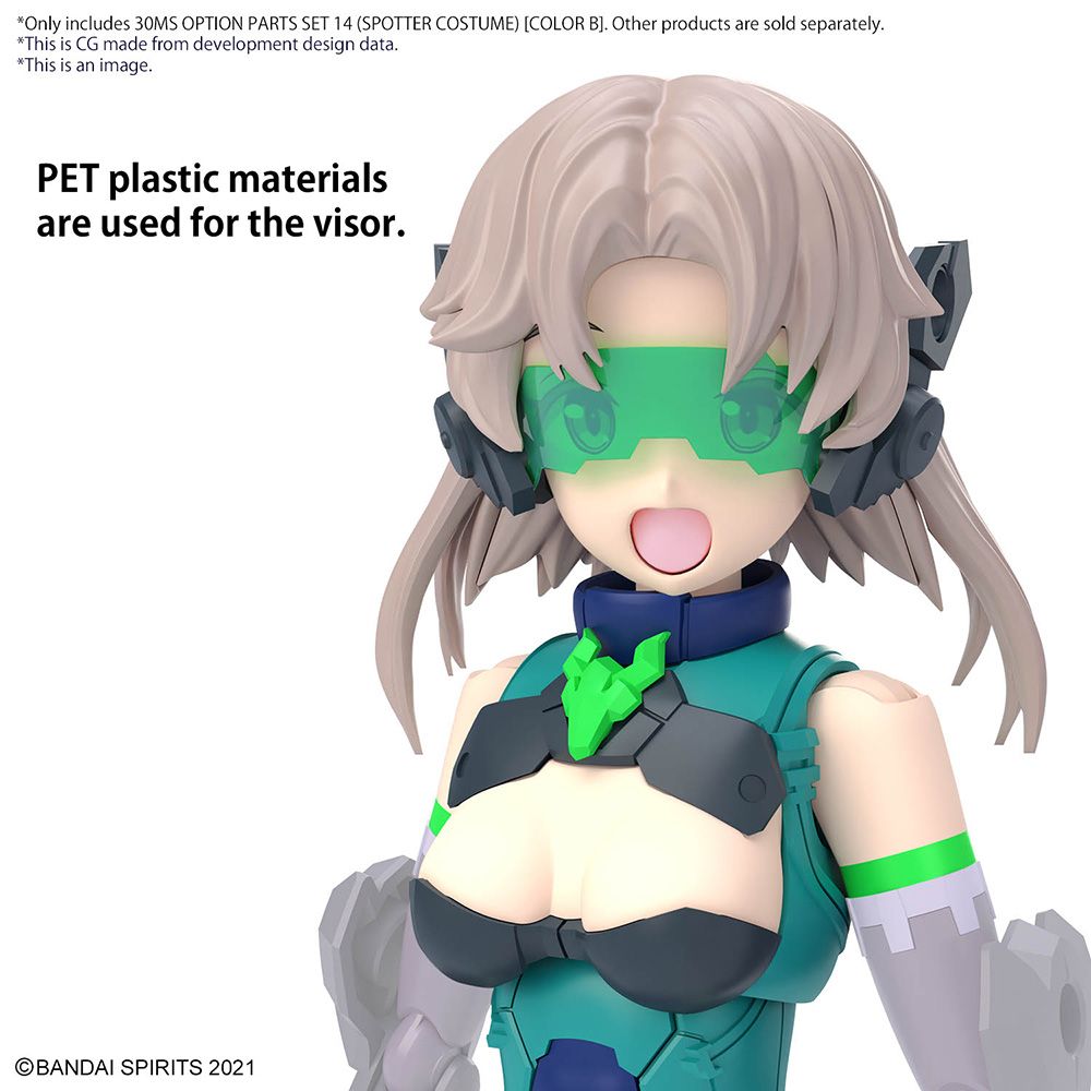 Bandai 30 Minutes Sisters 30MS OP-14 Option Parts Set 14 Spotter Costume (Color B) Model Kit - Anime Figure Customization for DIY Hobbyists | Perfect for Cosplay, Display & Photography
