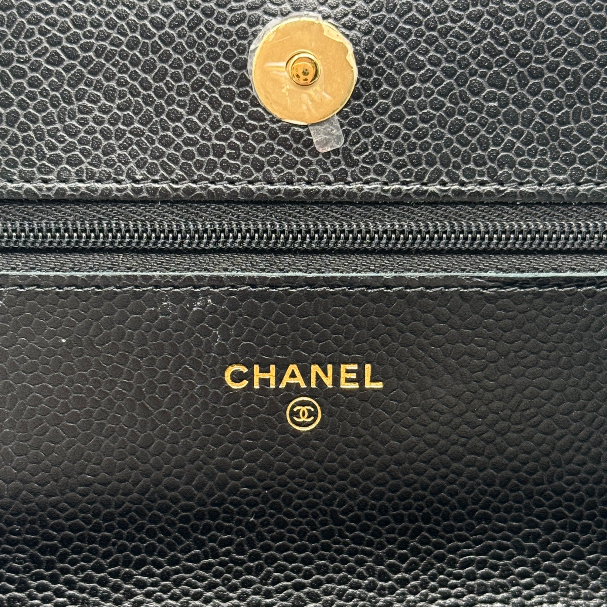 Chanel Black Quilted Caviar Leather Wallet On Chain Crossbody Bag - Perfect for Evening Out & Daily Use