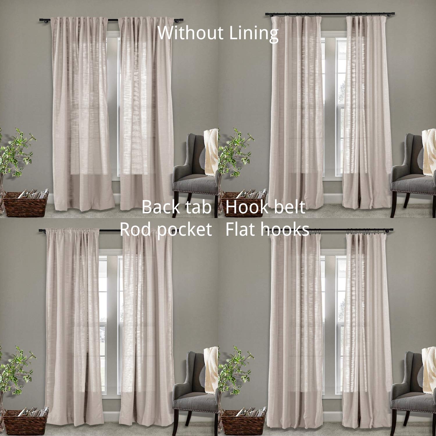 Thermal Insulated Linen Curtains for Bedroom & Living Room - 84x84 Inch Blackout Drapes with Rod Pocket & Back Tab Hooks - Pink Lemonade Privacy Panels (1 Panel) | Perfect for Home Decor, Light Control & Noise Reduction