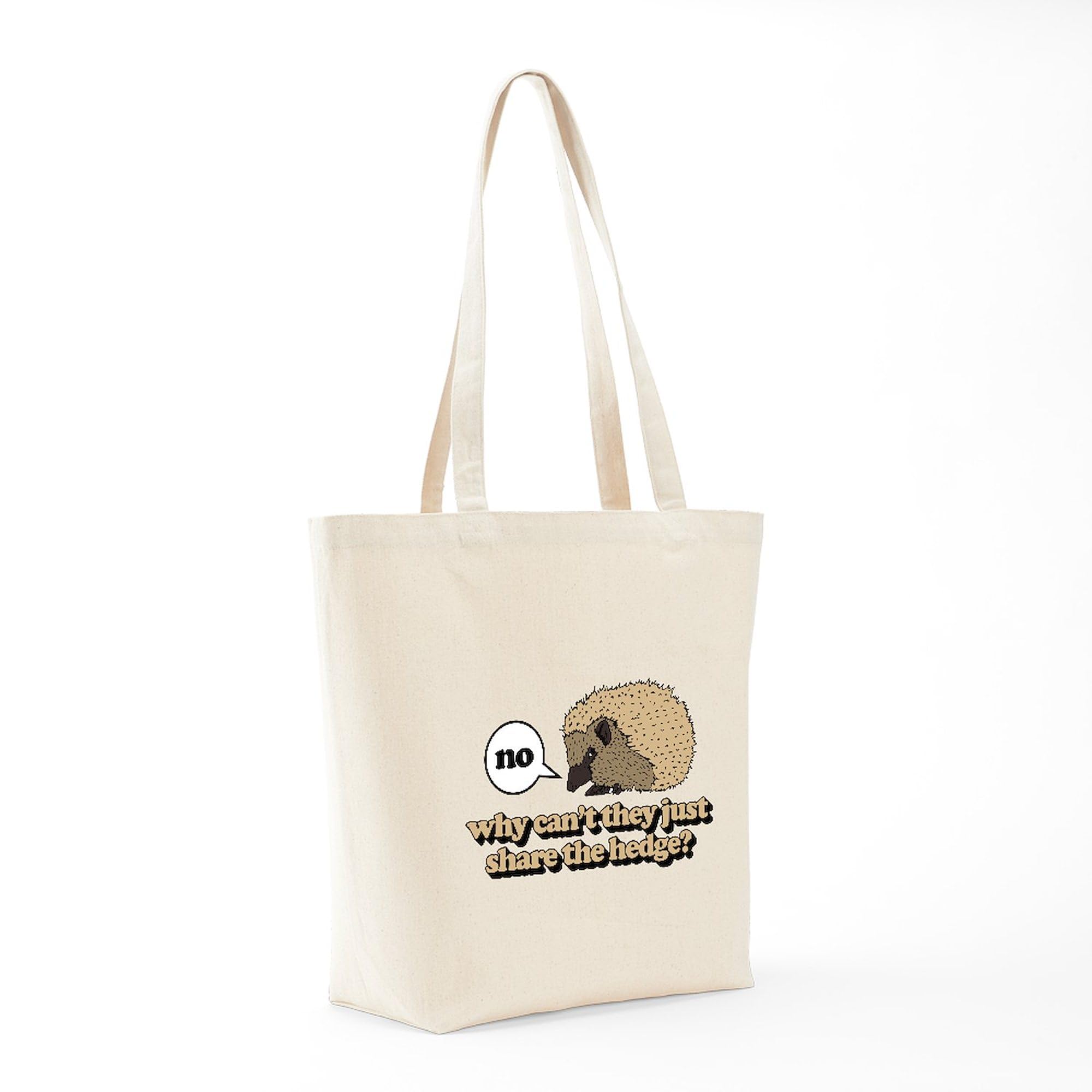 Eco-Friendly Natural Canvas Tote Bag - Reusable Shopping Bag with Hedgehog Design | Perfect for Groceries, Beach Trips & Daily Use