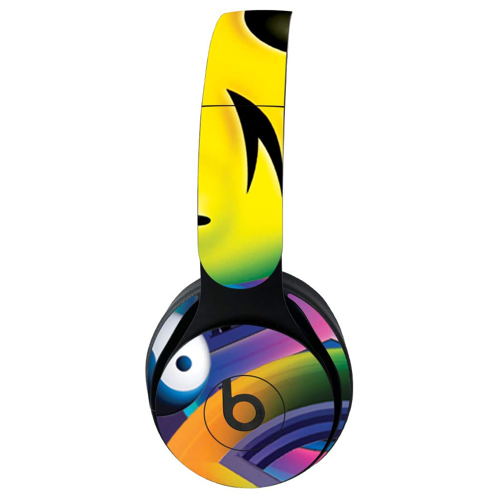 MightySkins Vinyl Decal Wrap Cover for Beats Solo Pro Wireless Headphones - Peace Smile Design | Protective & Durable Skin | Easy to Apply & Remove | Made in USA | Perfect for Travel, Workouts & Daily Use | BESOLOPR-Peace Smile