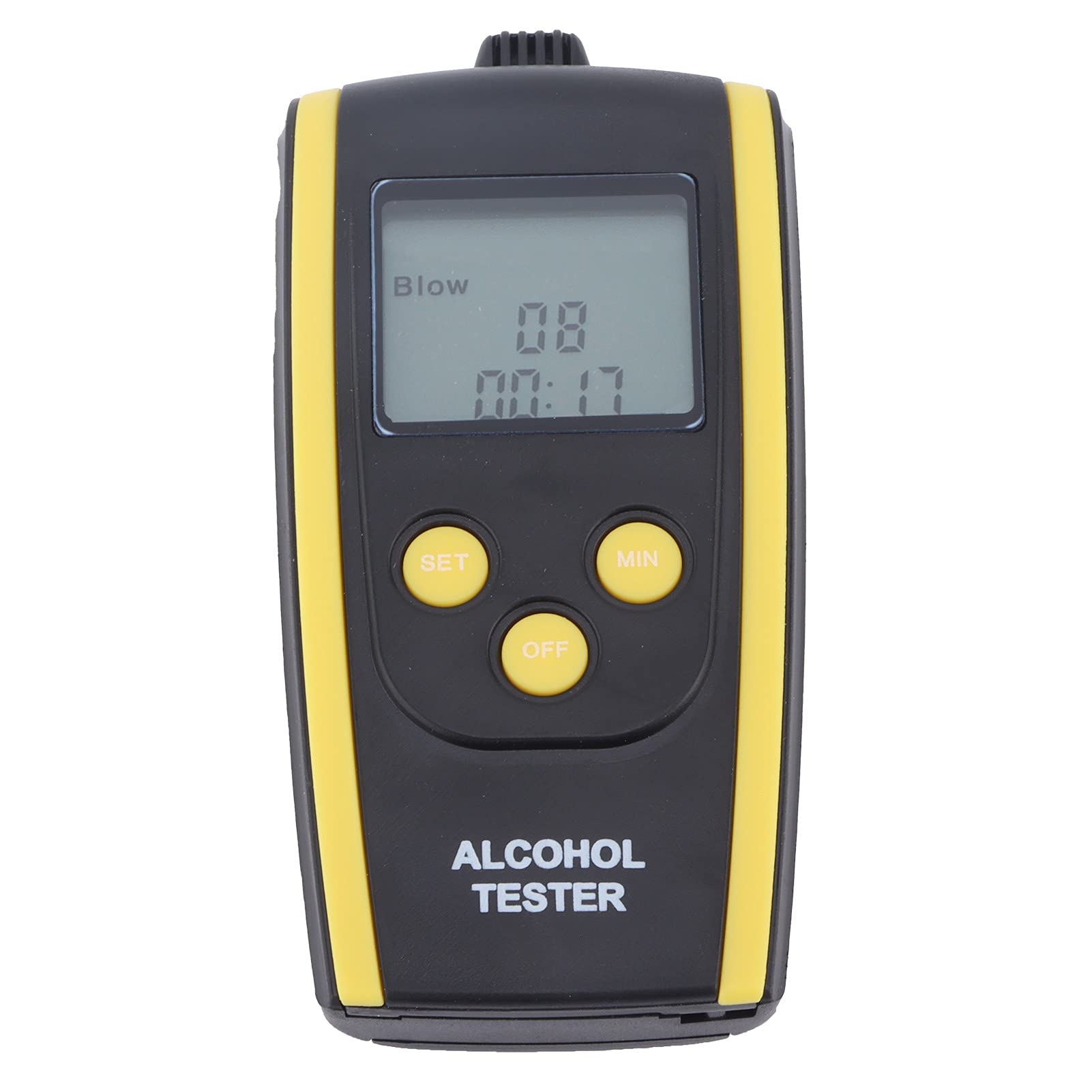 Qiilu Portable Rechargeable Breathalyzer - High Accuracy Alcohol Tester for Safe Driving | Non-Contact Air Blowing Technology | Perfect for Night Out, Workplace Testing & Personal Safety Use