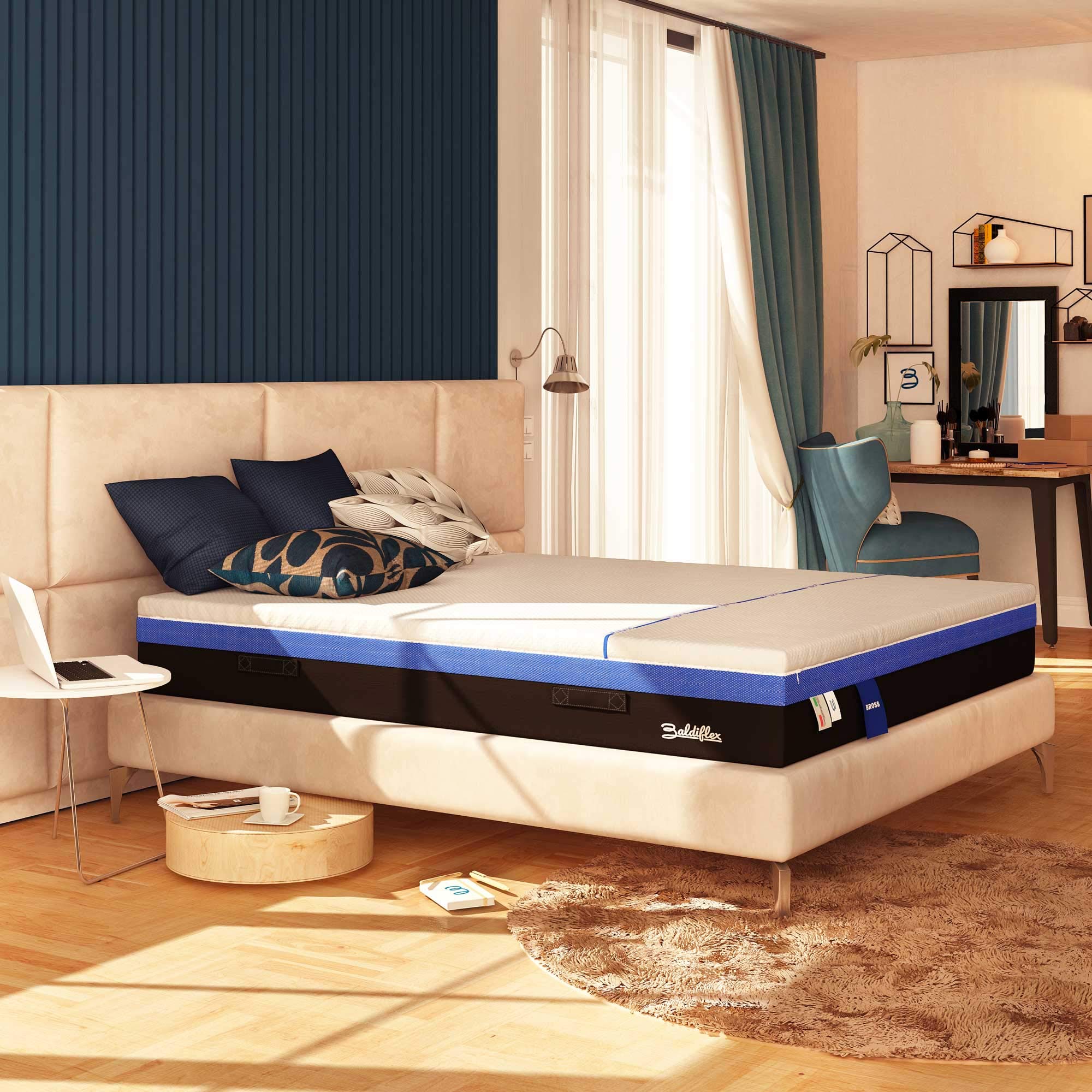 Baldiflex Hybrid Memory Foam Mattress with 3000 Pocket Springs - Queen Size 160x200cm, 25cm Height - Perfect for Couples, Back Pain Relief & Pressure Relief - Ideal for Bedroom, Guest Room & Dormitory