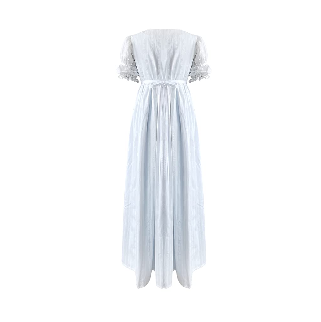 Elegant Jane Austen Regency Gown - Women's Empire Waist Princess Dress for Cosplay, Historical Reenactment & Tea Parties