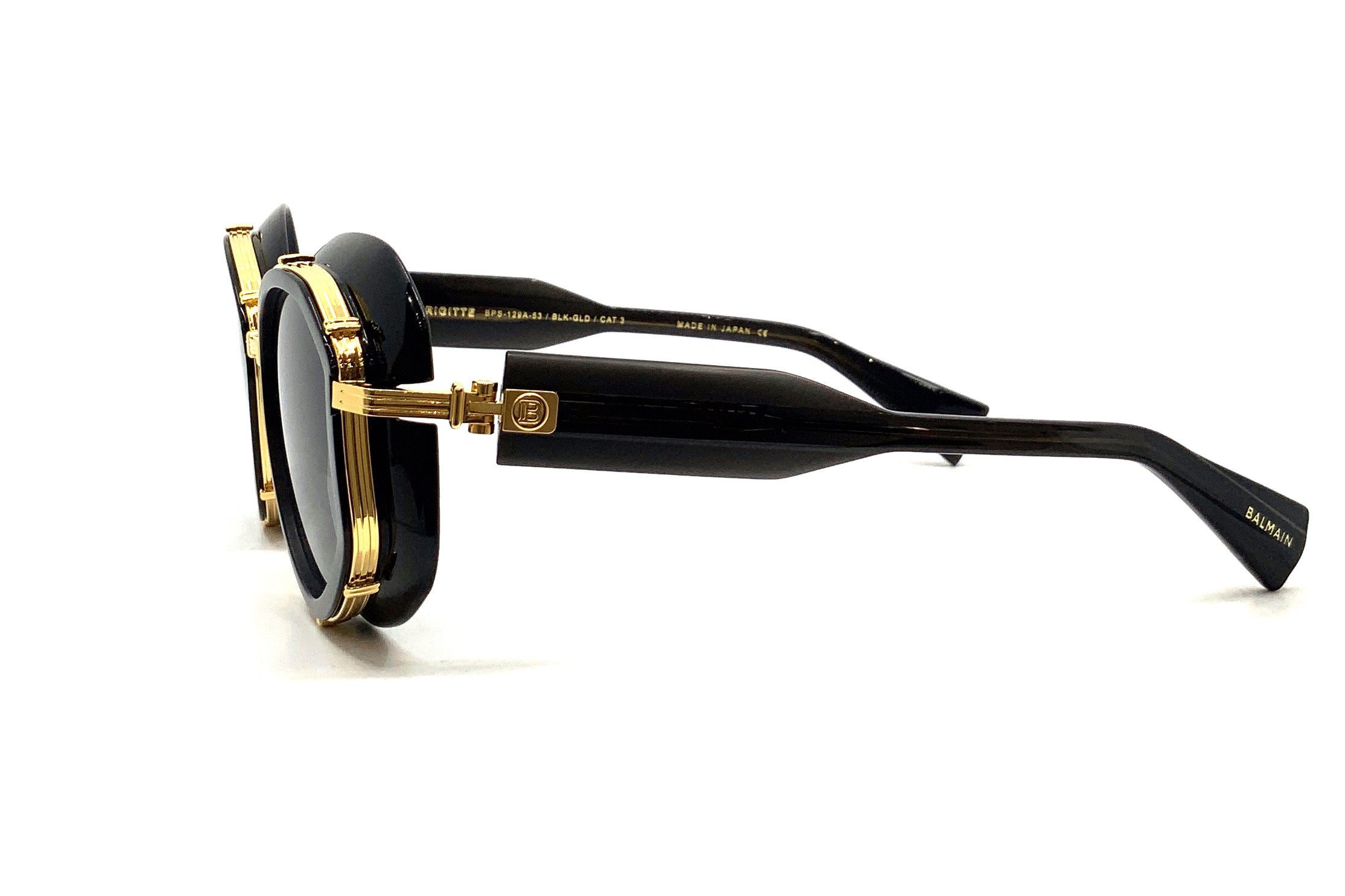 Balmain Brigitte Sunglasses Black & Gold - Luxury Designer Shades for Women, Perfect for Outdoor Activities & Fashion Statements