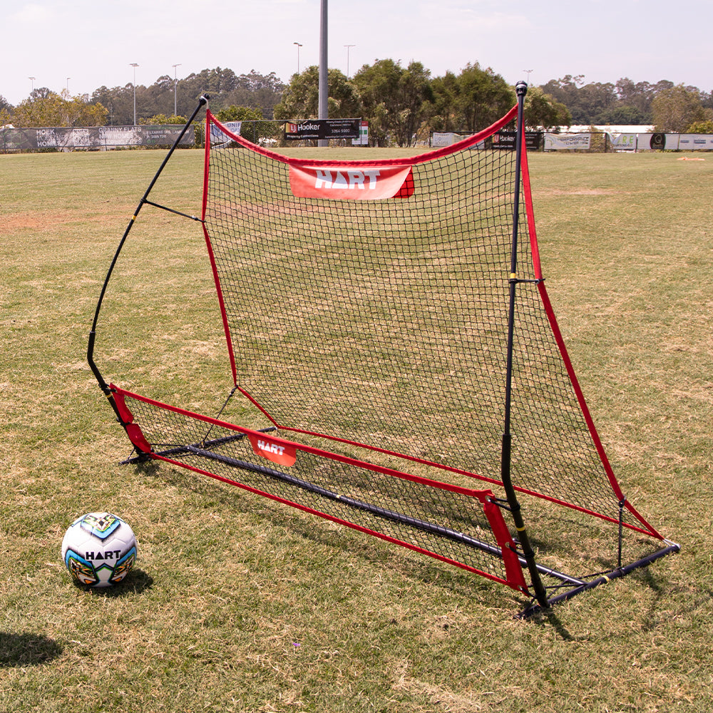 HART Soccer Double Rebound Net - Training & Practice Soccer Rebounder for Backyard, Field Drills - Perfect for Solo Practice, Goalkeeper Training & Team Drills
