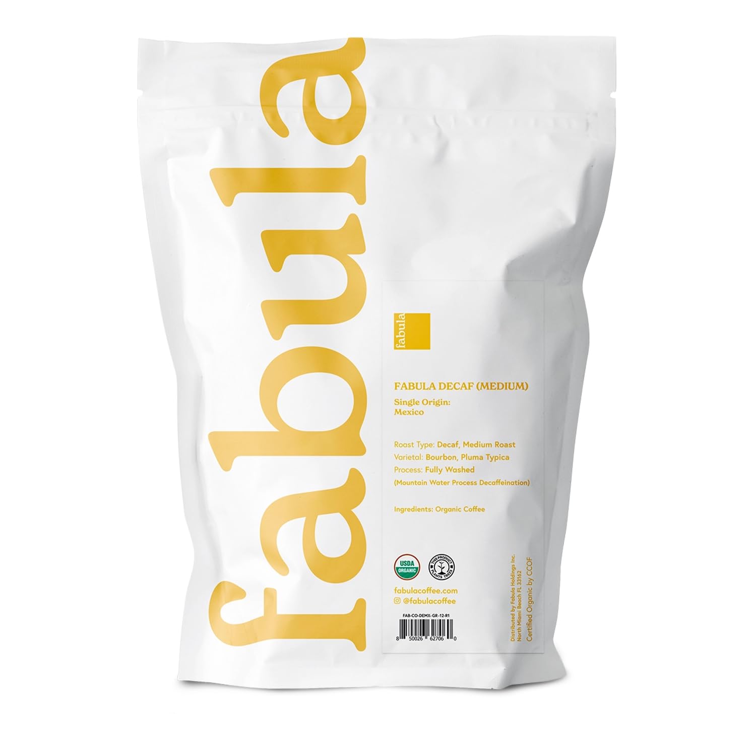 Organic Decaf Coffee Grounds - Low Acid, Medium Roast, Non-GMO - for Sensitive Stomachs