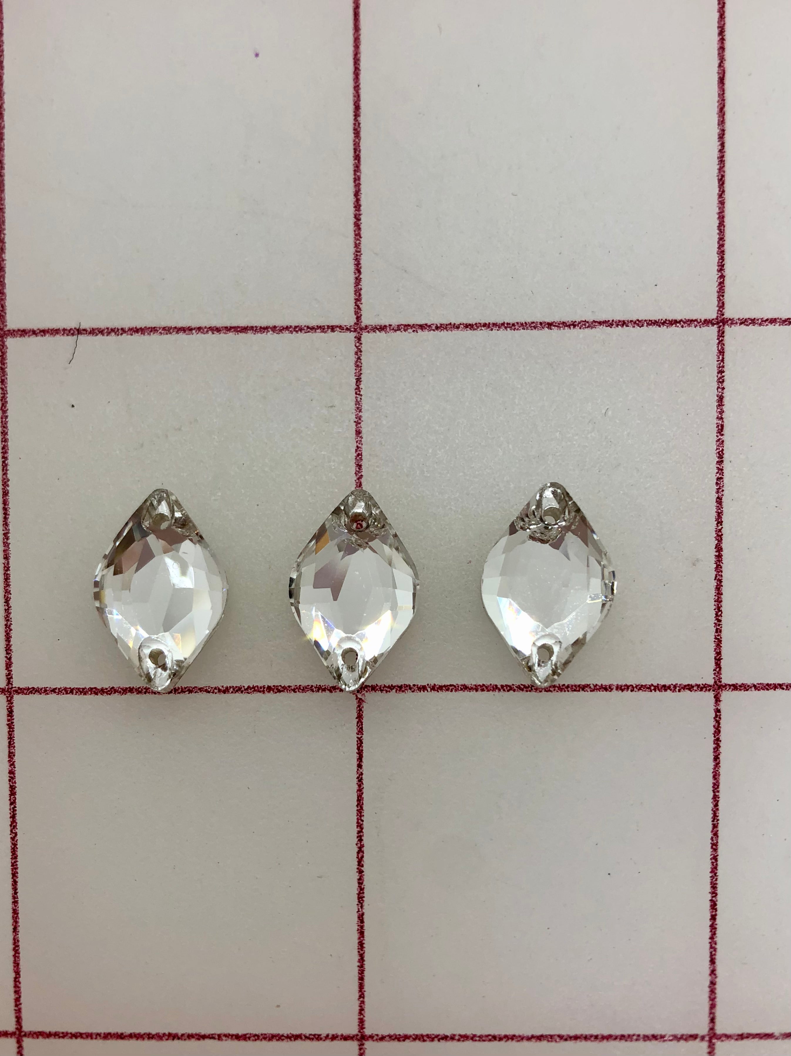 14X9mm Premium Machine Cut Lemon Shape Rhinestones - Crystal Sew On Stones for DIY Clothing, Costumes, and Accessories - Perfect for Dresses, Hats, and Craft Projects