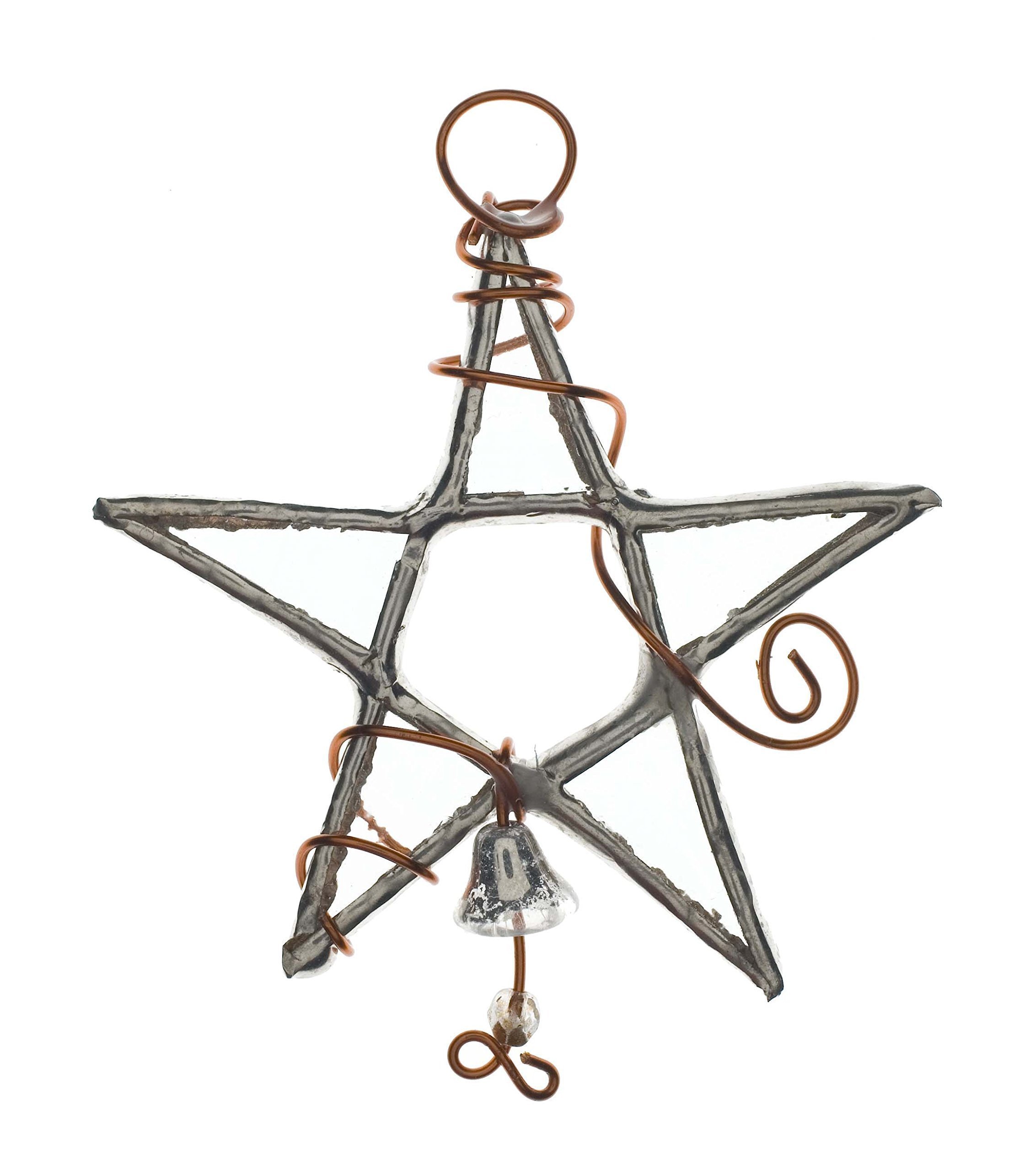Handmade Stained Glass Mini Star Ornament with Glass Beads - Perfect for Christmas Tree Decor, Window Hangings & DIY Craft Projects