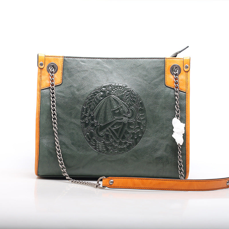 Timeless Chain Shoulder Tote Bag for Women - Elegant Leather Handbag with Gold Chain Strap - Perfect for Work, Travel and Everyday Use