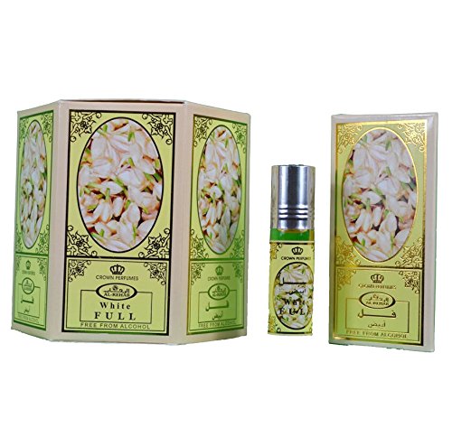 Al-Rehab White Perfume Oil - 6 x 6ml Set (Arabian Fragrance for Women & Men) - Perfect for Daily Wear, Gifts & Special Occasions