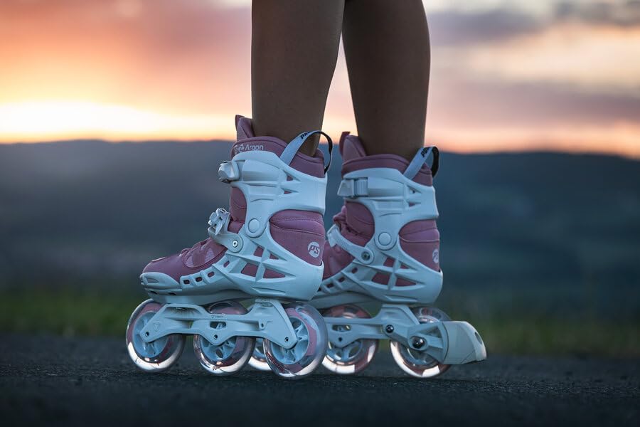 PS Phuzion Argon 100 Women's Inline Skates - Size 10.0 (42) - Rose Pink - Comfortable Fitness & Recreational Skating for Outdoor & Indoor Use