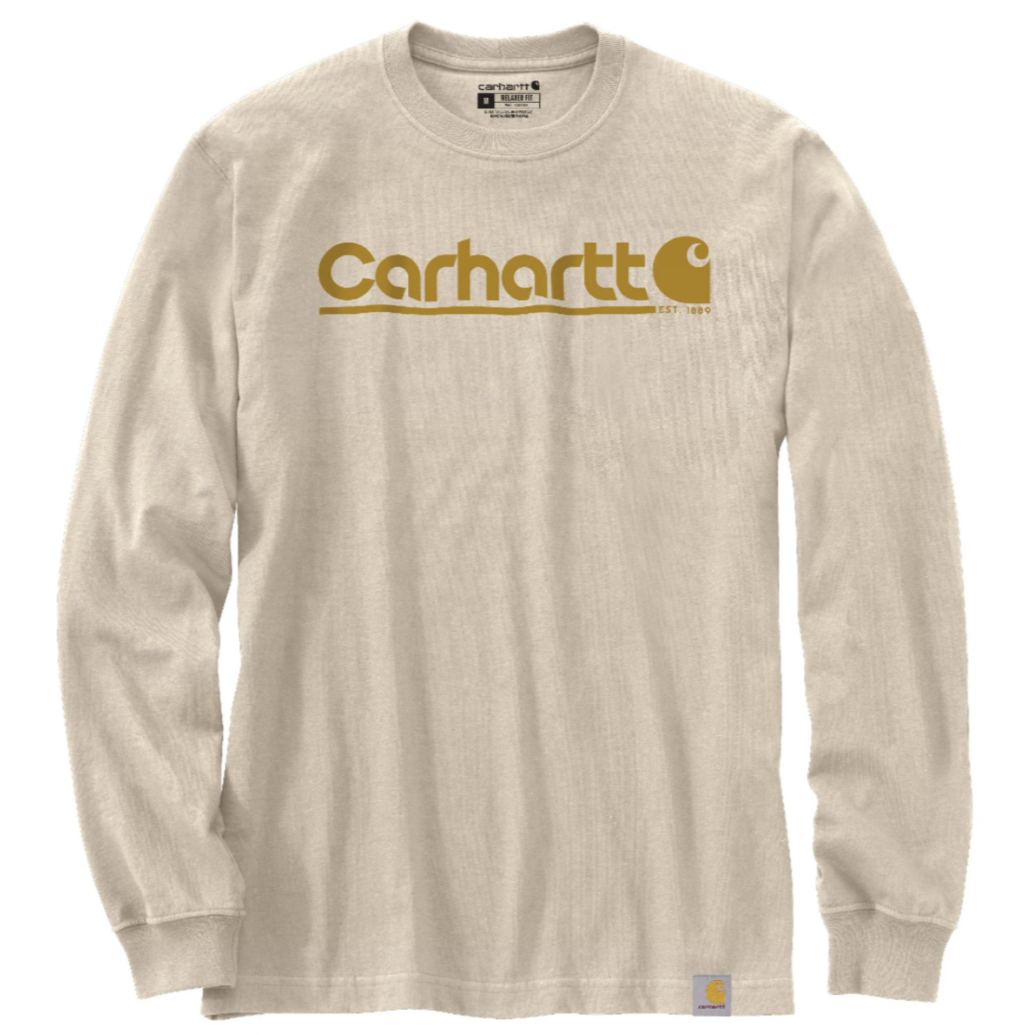 Carhartt Men's Relaxed Fit Heavyweight Graphic Long Sleeve T-Shirt - Durable Workwear for Construction, Outdoor & Casual Wear