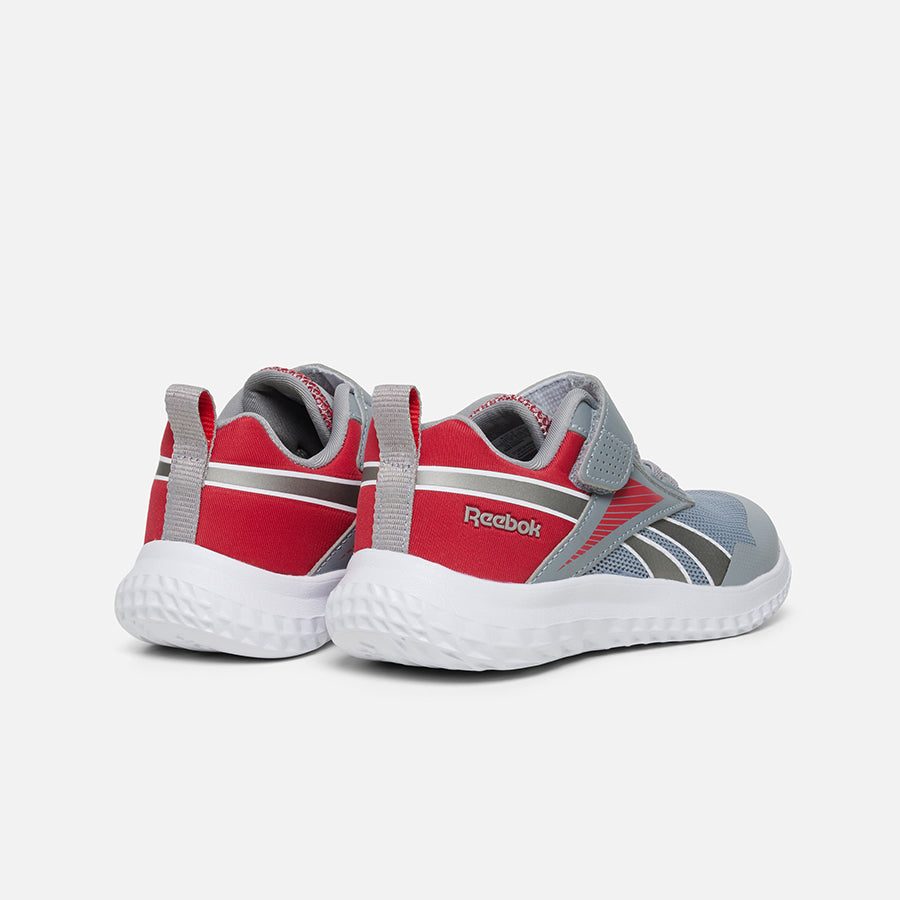Reebok Rush Runner 5 Alt Running Shoes for Men - Pure Grey/Vector Red/Pewter | Lightweight Cushioned Sneakers for Jogging, Gym & Everyday Wear