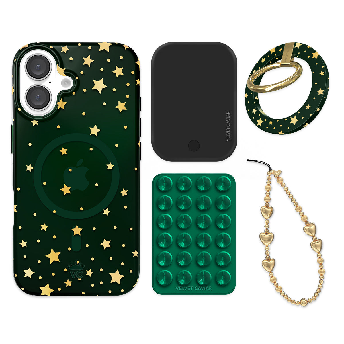 Evergreen Stars iPhone Grip Bundle Set - Non-Slip Phone Holder with Stand for iPhone 12/13/14/15 Pro Max - Perfect for Gym, Running, Driving & Video Calls
