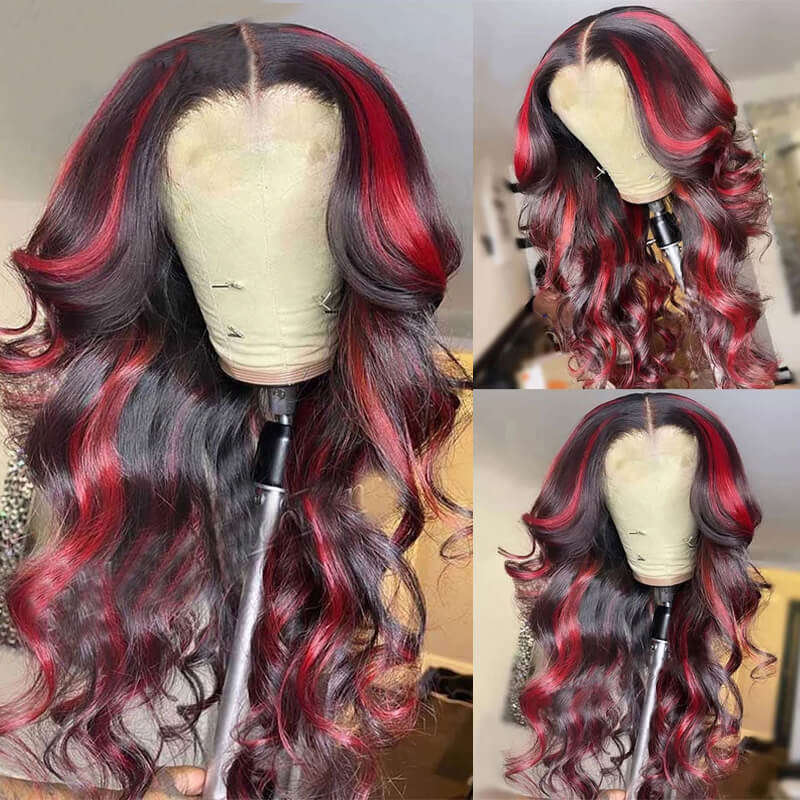 Eullair Body Wave Balayage Highlights Lace Front Wig - Rose Pink, Blue, Green Ombre Human Hair - Perfect for Cosplay, Parties & Daily Wear | @queenleora Recommended