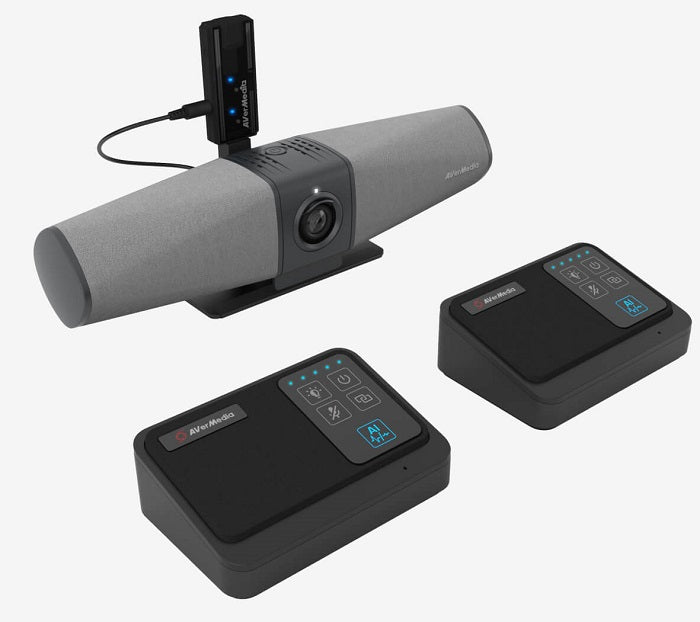 AVer Mingle Bar 4K UHD Conference Camera - 120° Wide Angle, AI Noise Cancellation, Plug-and-Play for Zoom/Teams/Skype Meetings - Perfect for Conference Rooms, Home Offices & Remote Work