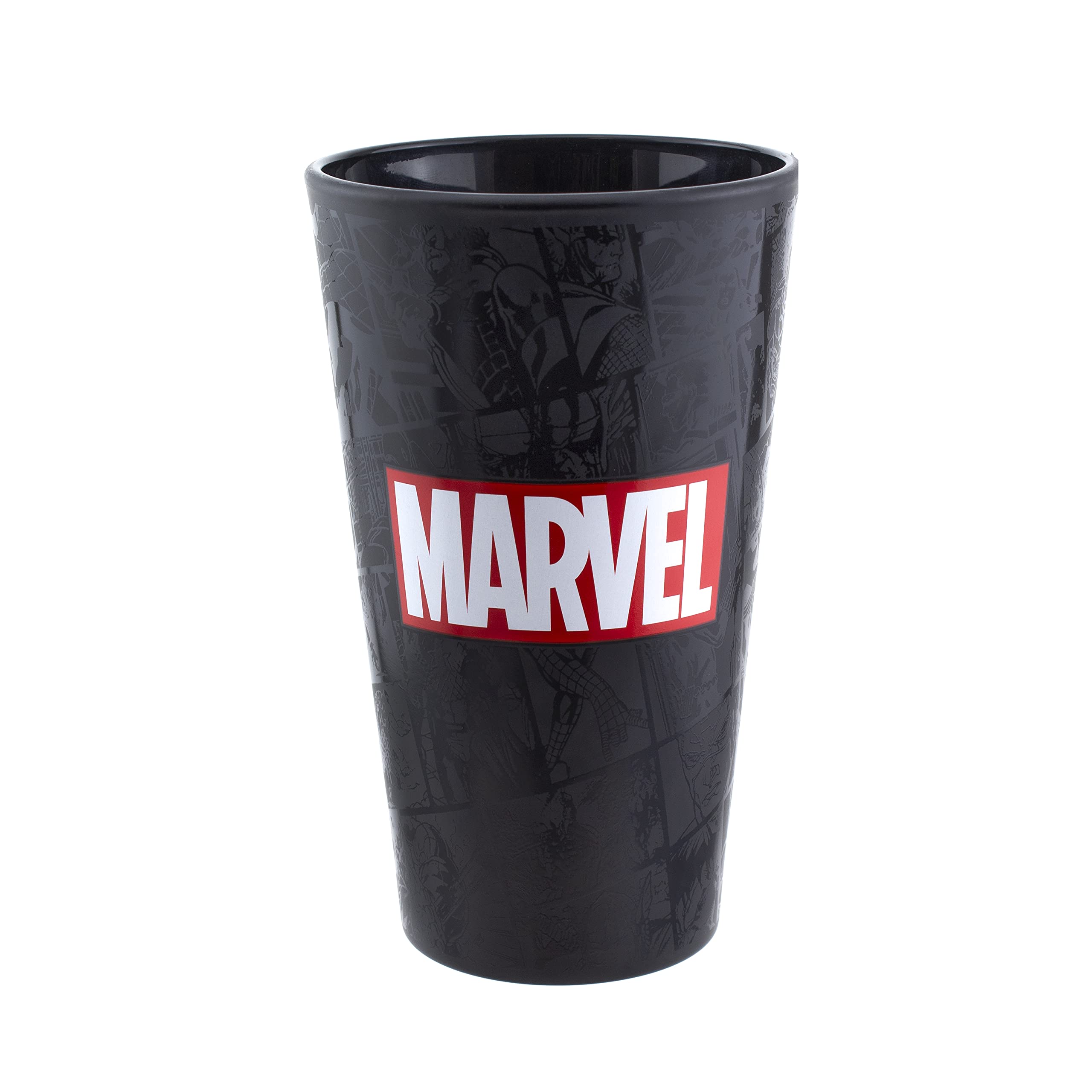 Official Marvel Logo Drinking Glass - PP7981MC Licensed Superhero Collectible for Fans | Perfect for Movie Nights, Gaming Sessions & Superhero-Themed Parties