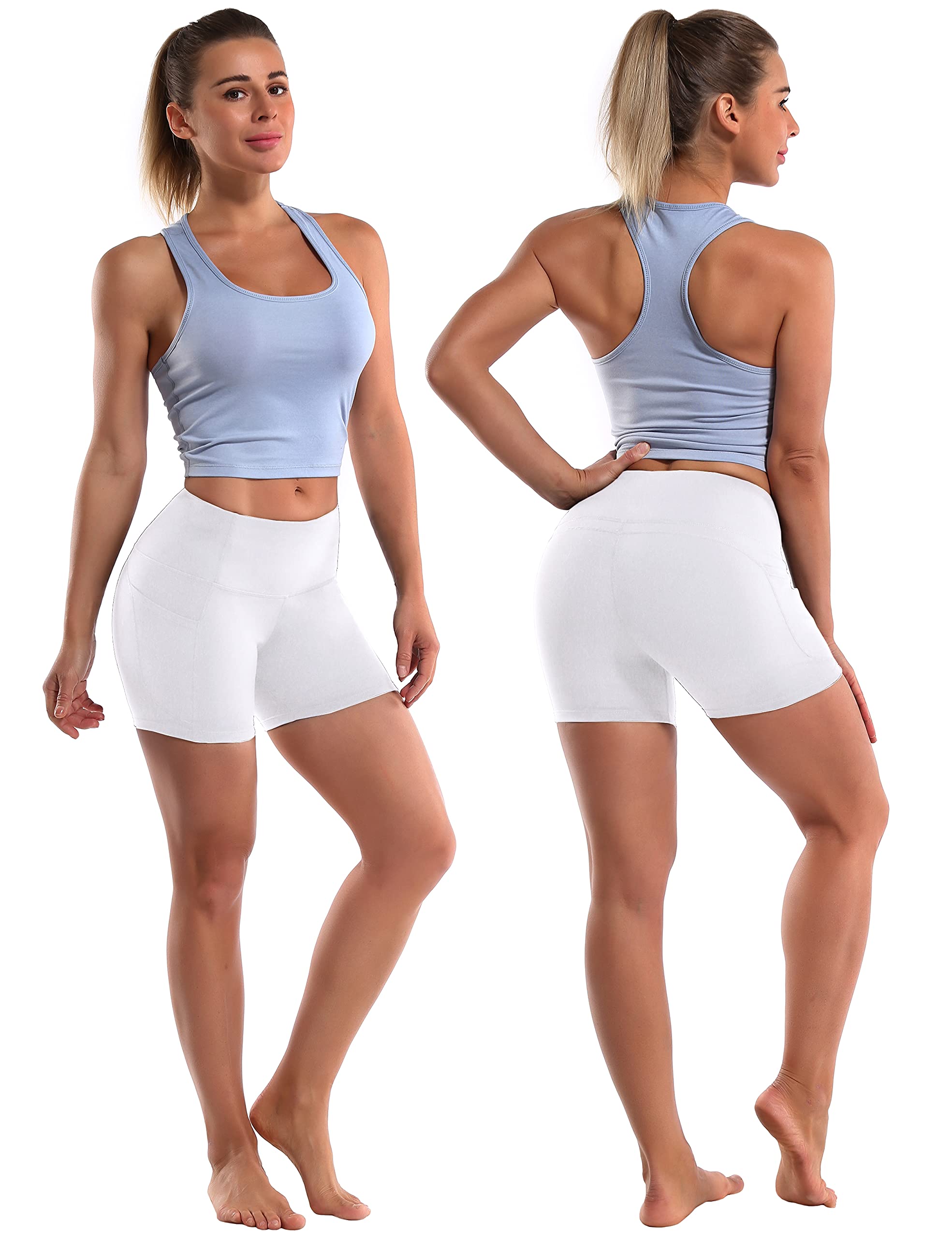 BUBBLELIME Women's High Waist Yoga Shorts with Tummy Control - 2.5