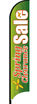 Feather Flag Banner - Spring Clearance Sale (Flag Only) | Outdoor Advertising, Grand Opening, Car Dealership & Store Promotion