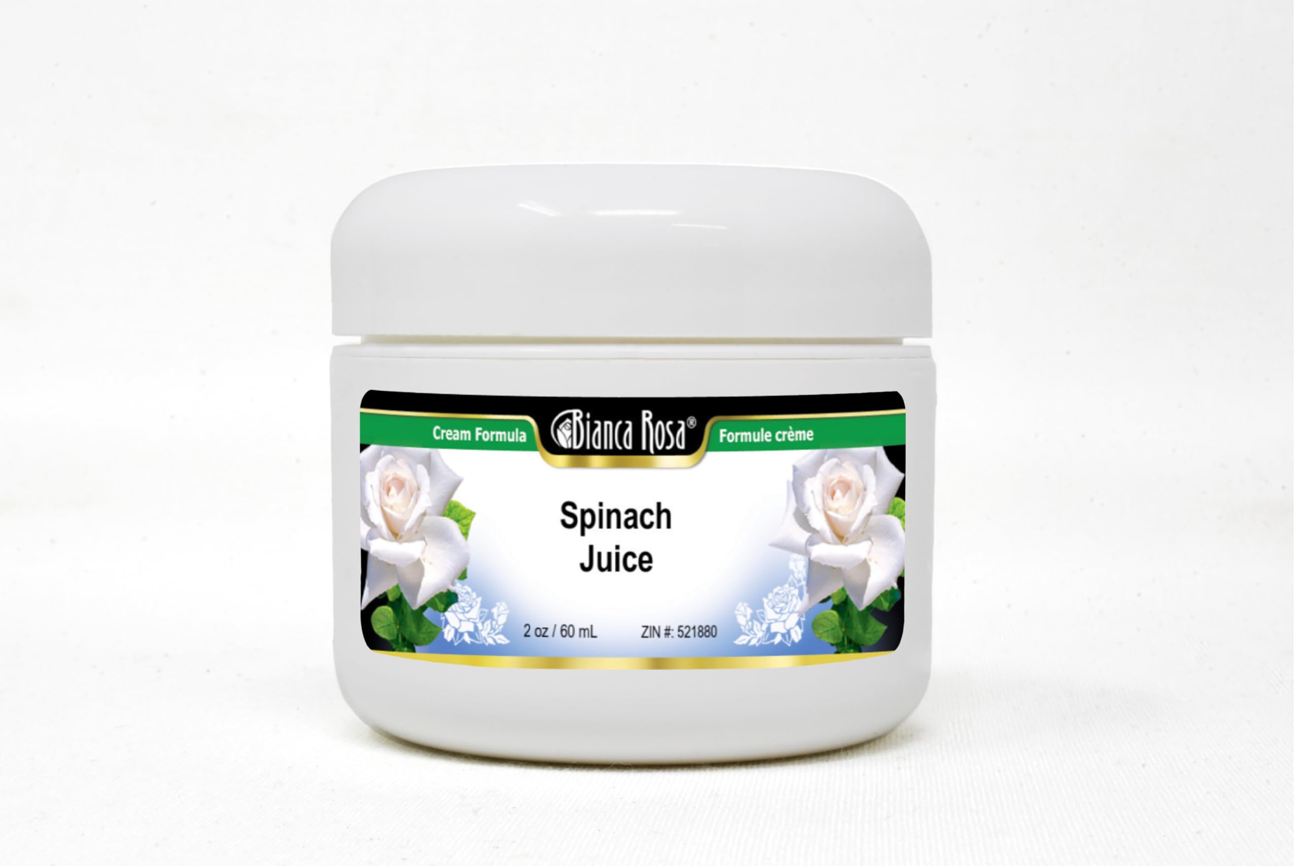 Organic Spinach Juice Cream for Face & Skin (2 oz, Pack of 2) - Hydrating, Anti-Aging Moisturizer - Perfect for Daily Skincare Routine & Nighttime Hydration