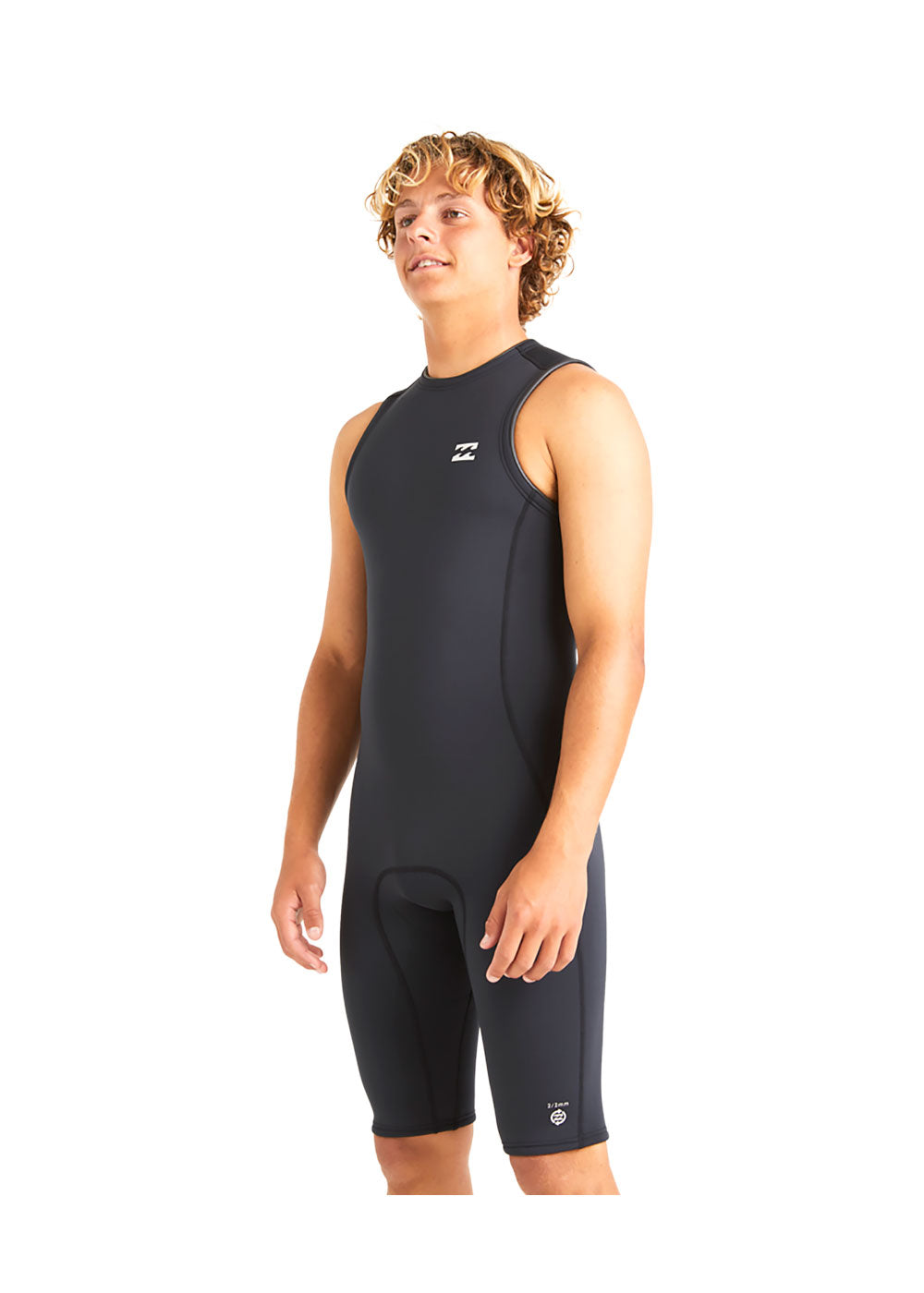 Billabong Men's 2mm Absolute Natural BZ FL Short John Wetsuit for Surfing, Diving & Water Sports - Comfortable Neoprene Wetsuit with UV Protection