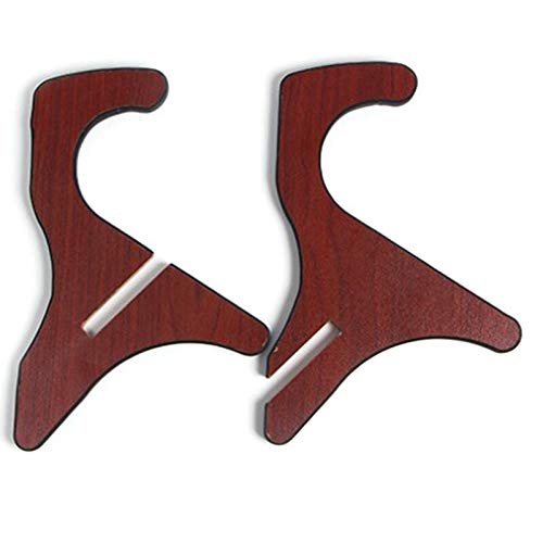 Portable Wooden Guitar Stand Holder for Acoustic, Electric, Ukulele, Violin & Zither - Folding Vertical Bracket (Red) - Perfect for Home, Studio & Stage Use
