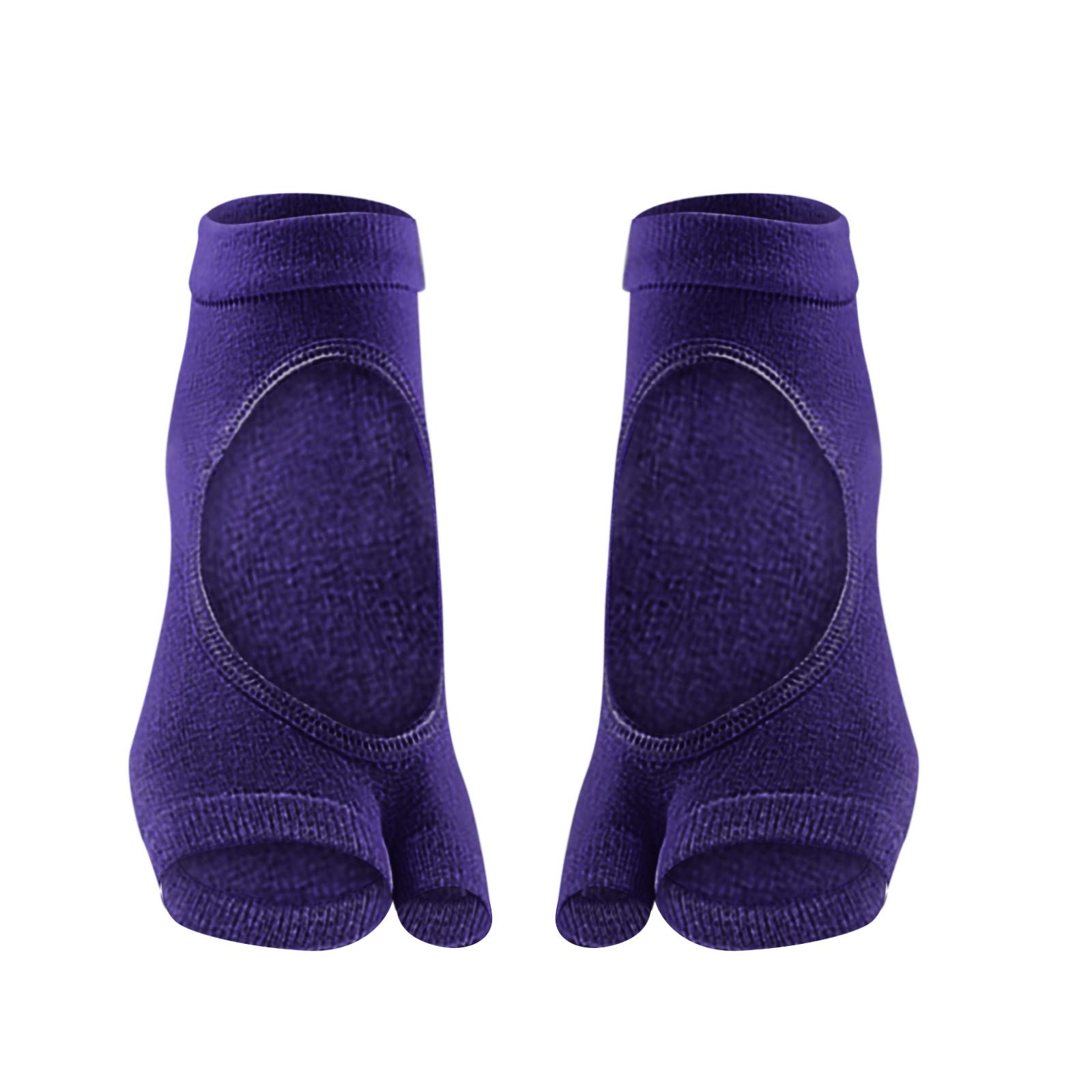 Women's Compression Socks - Breathable Polyester Spandex Yoga Socks with Split Toe Design for Circulation, Workout & Recovery - Perfect for Running, Yoga, Travel and Nurses on Feet All Day